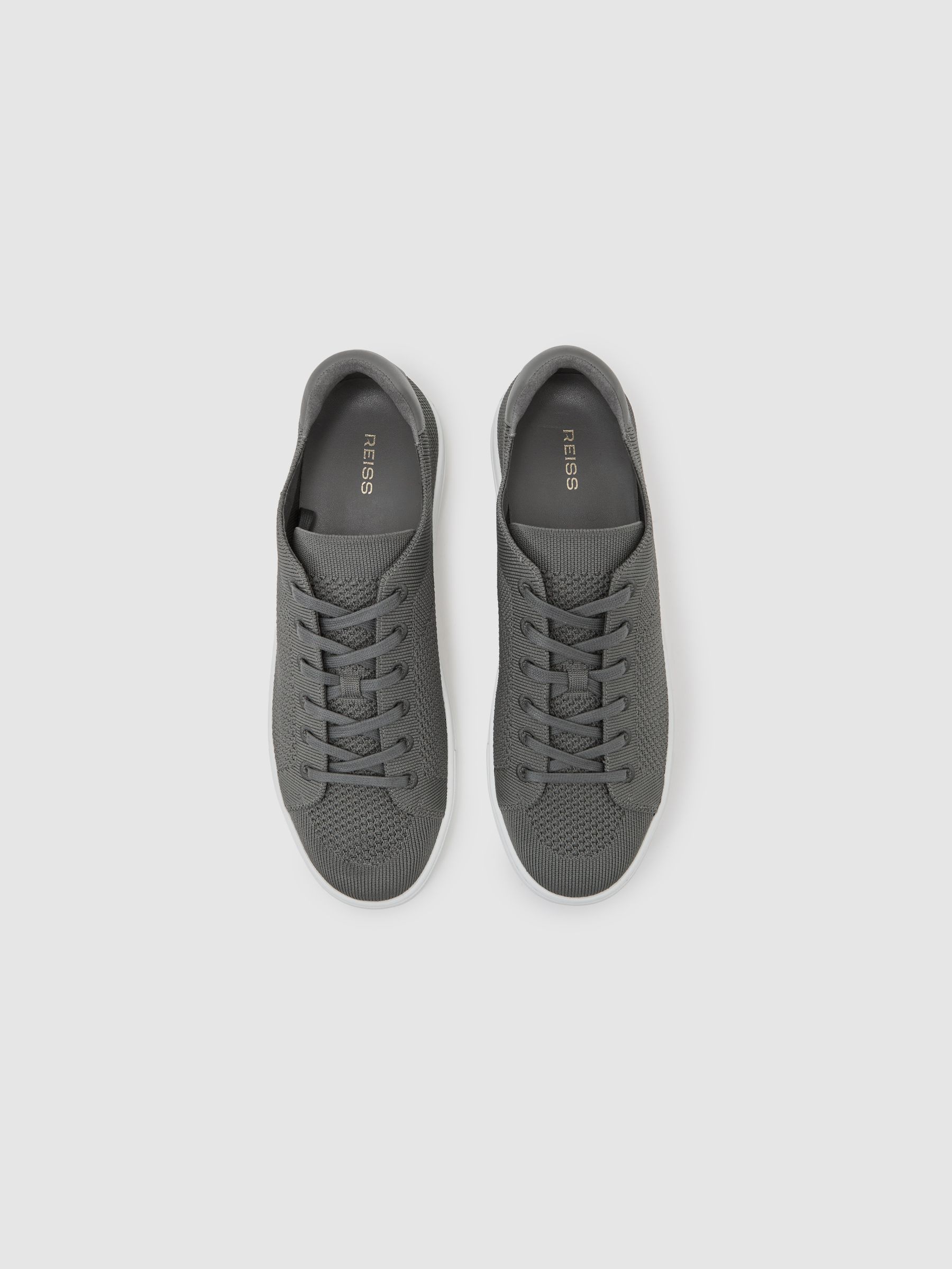 Knitted Low-Top Trainers in Grey - image 4