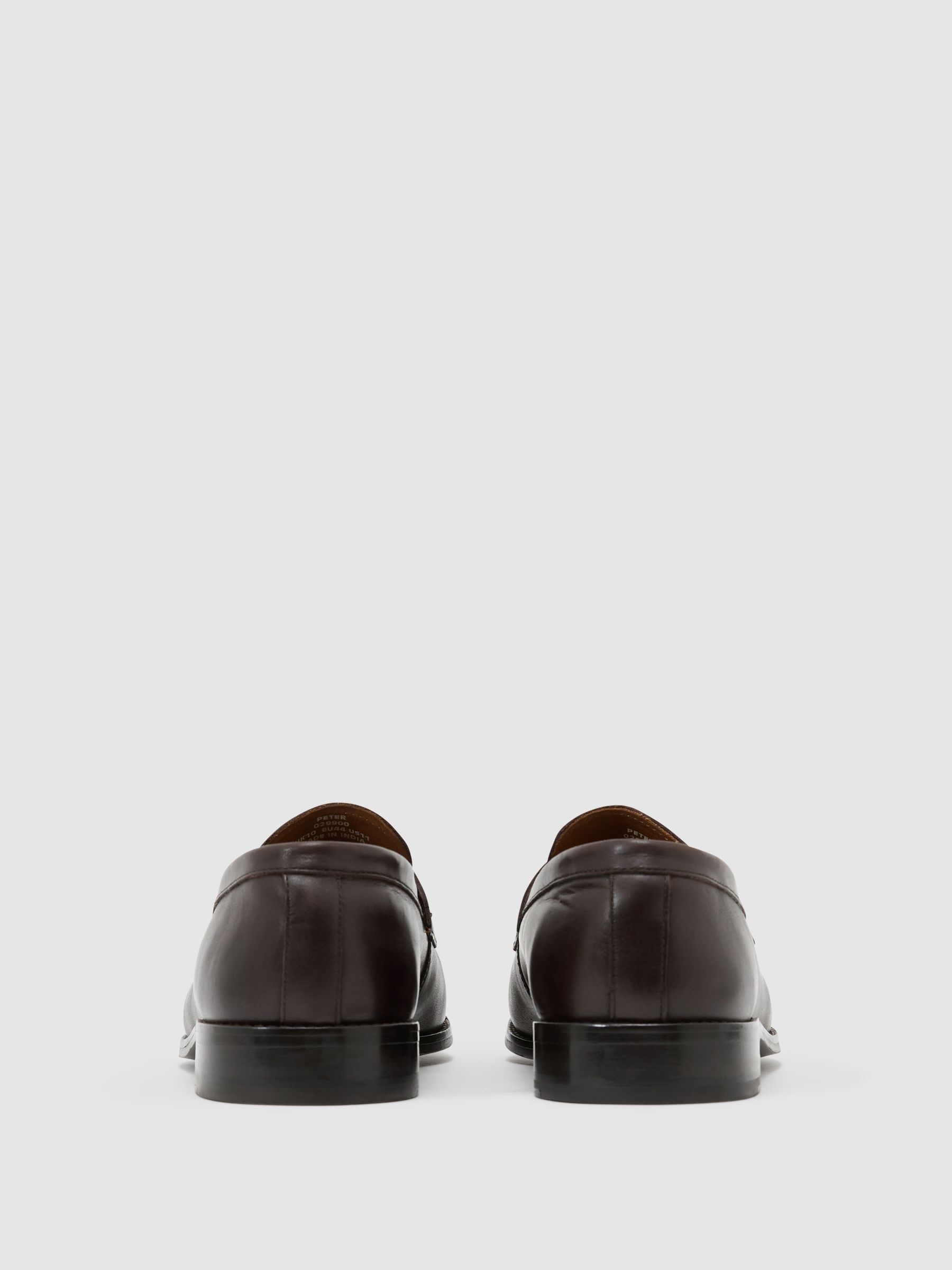 Leather Saddle Loafers in Dark Brown - image 3