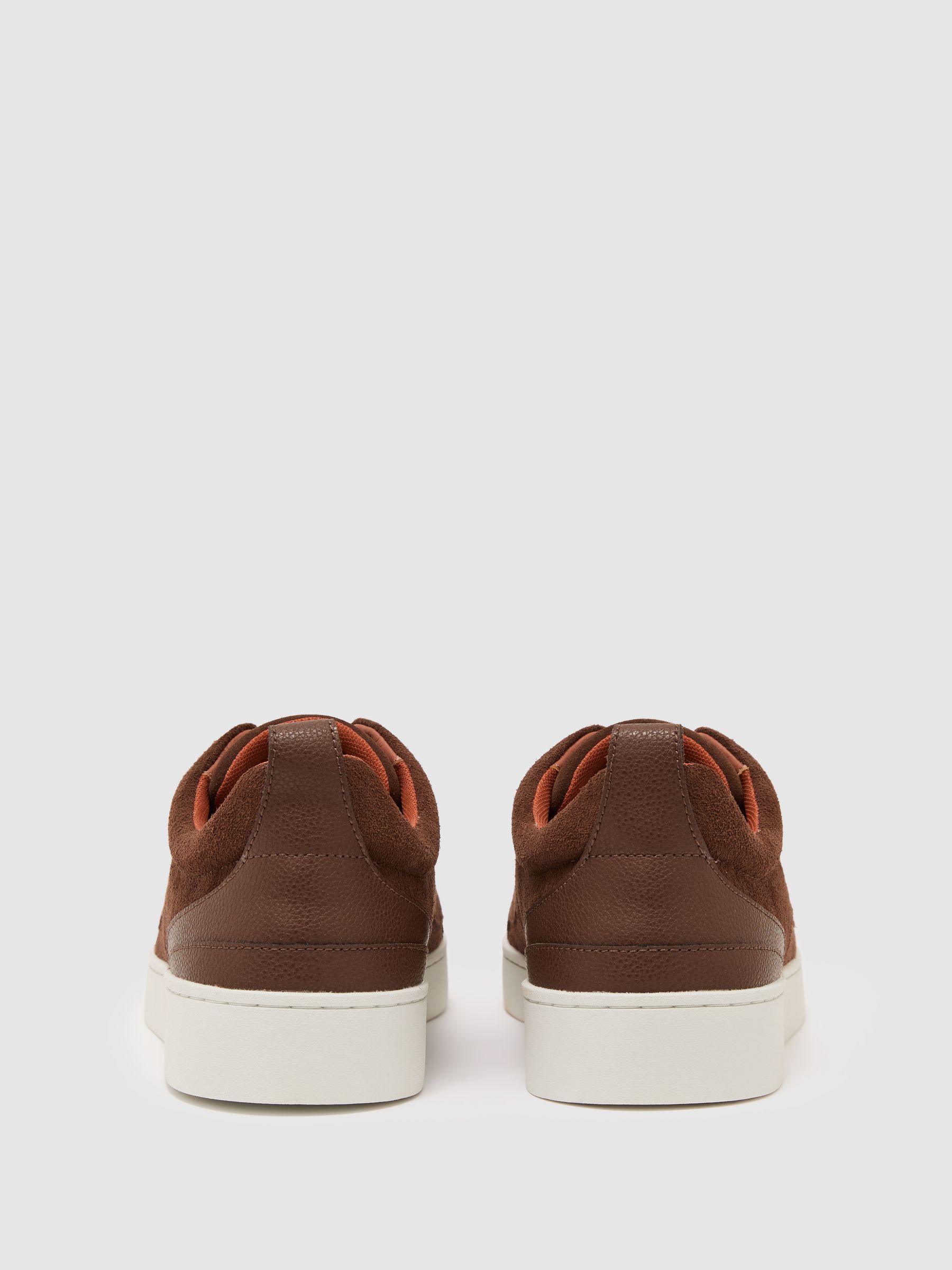 Suede Elasticated-Lace Hybrid Trainers in Chocolate Brown - image 3