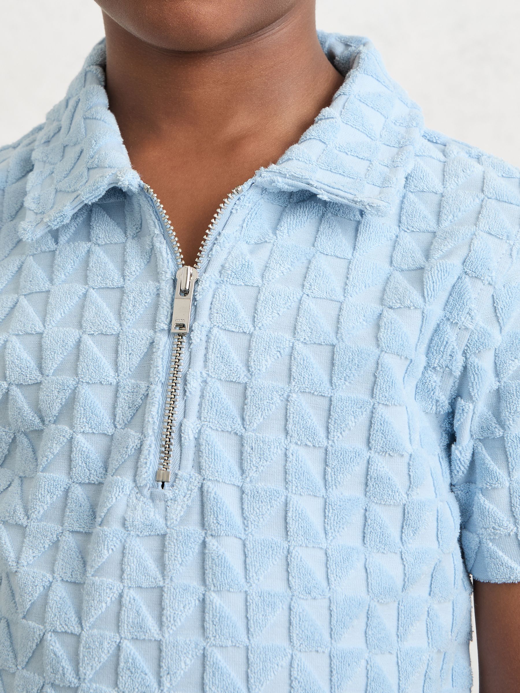Polo Shirt in Soft Blue - Image 4 of 5