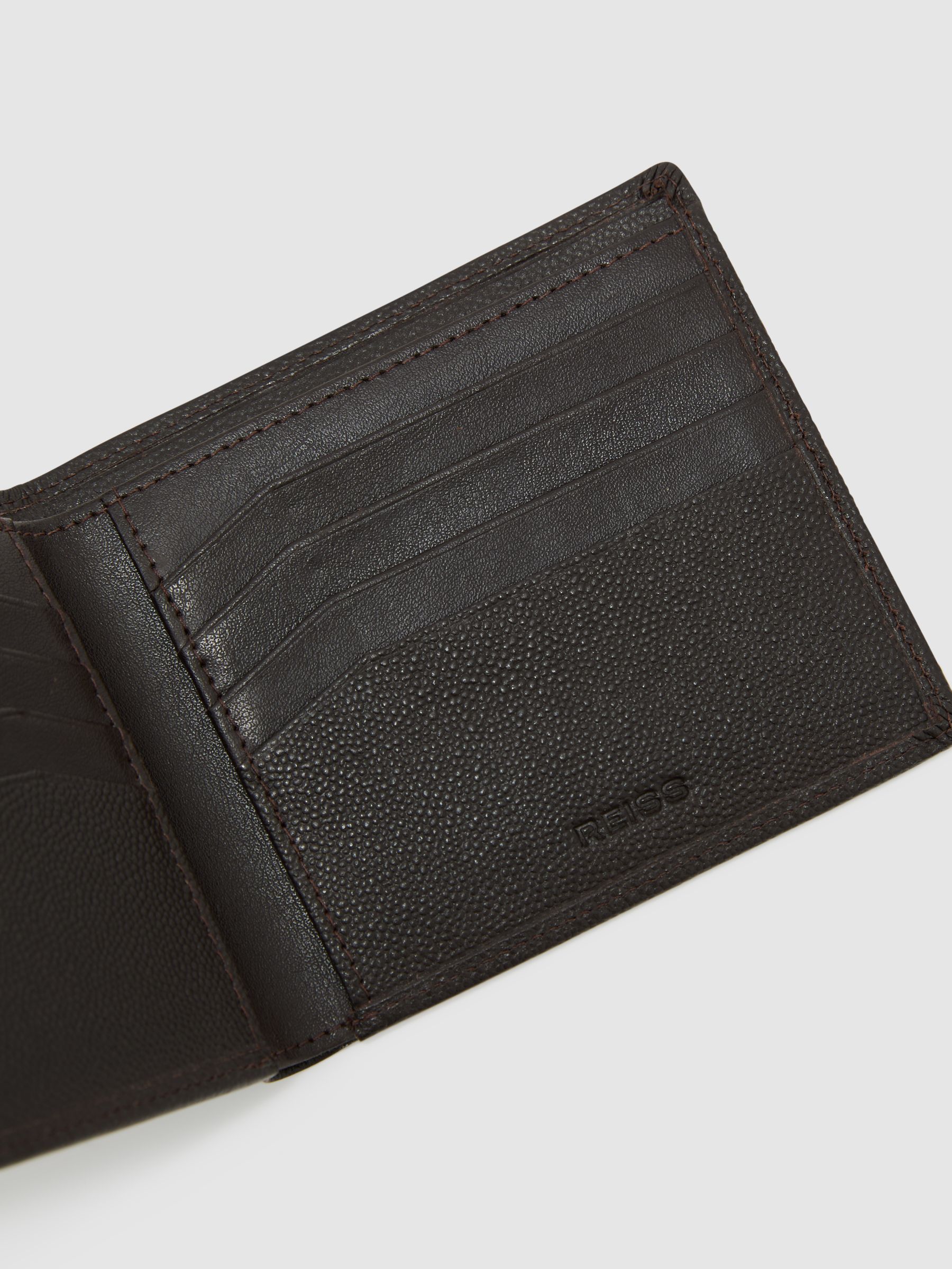 Micro-Grain Leather Wallet in Dark Brown - image 2