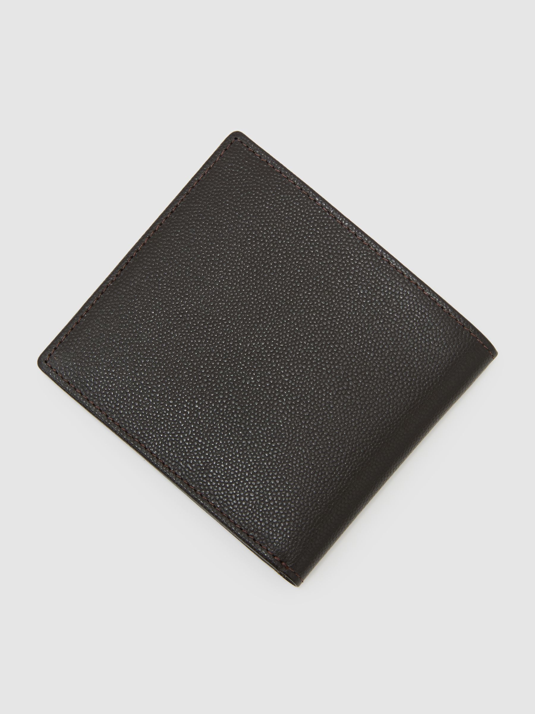 Micro-Grain Leather Wallet in Dark Brown - image 1