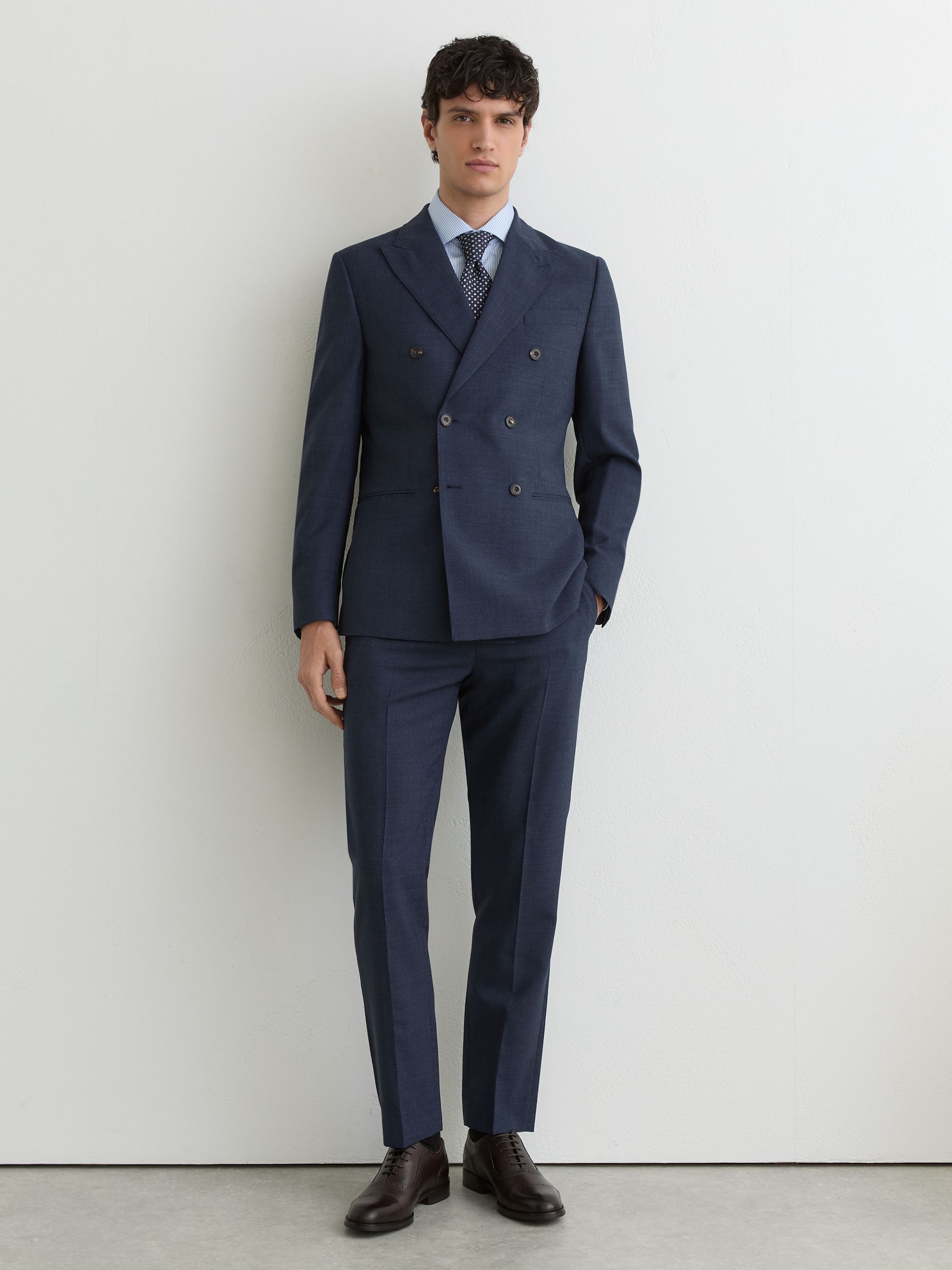 Leather Brogue-Detail Oxford Shoes in Dark Brown - Image 4 of 6