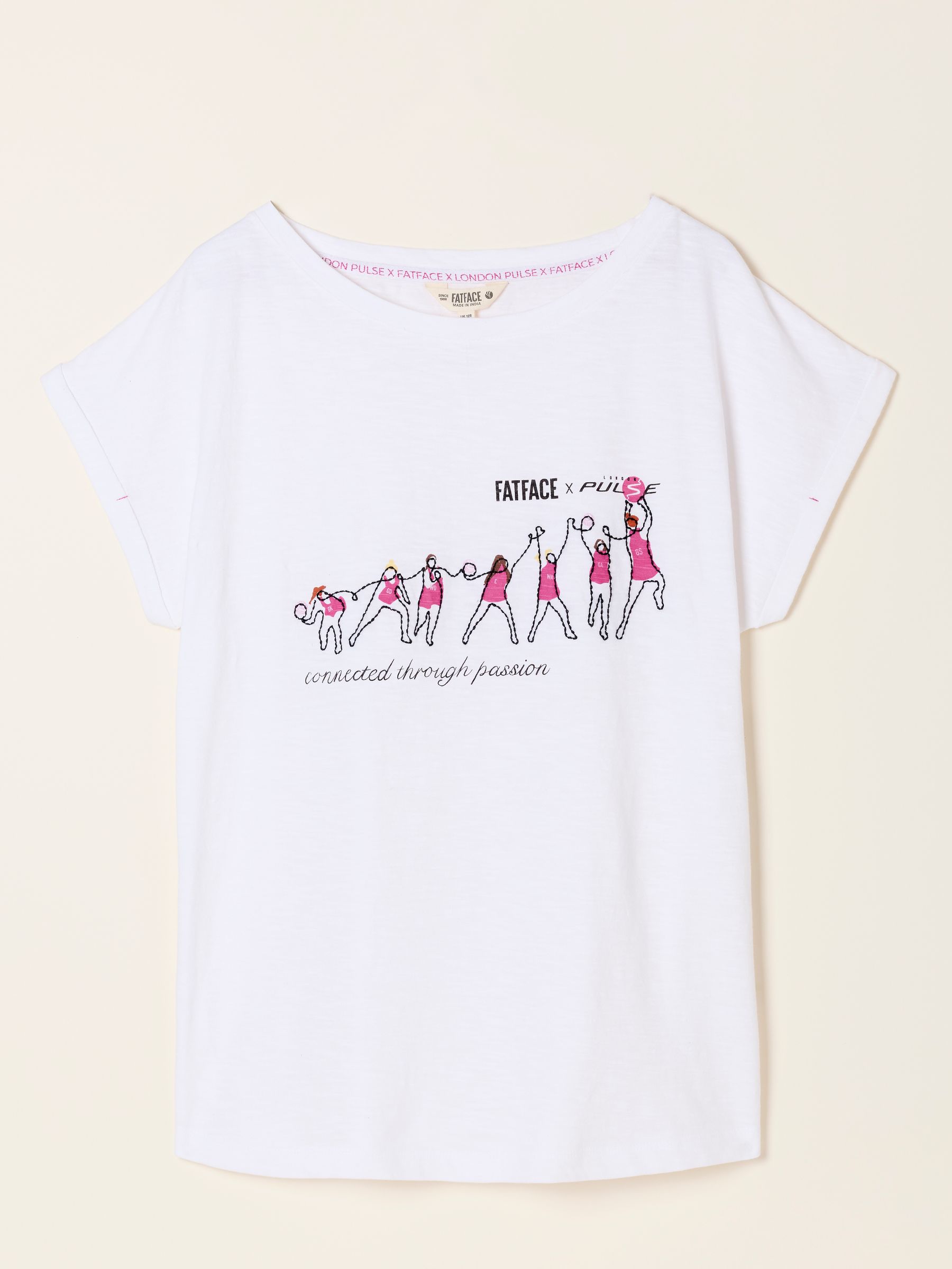 Ivy White Pulse Graphic T Shirt - Image 5 of 5 Ivy White Pulse Graphic T Shirt - Image 5 of 5