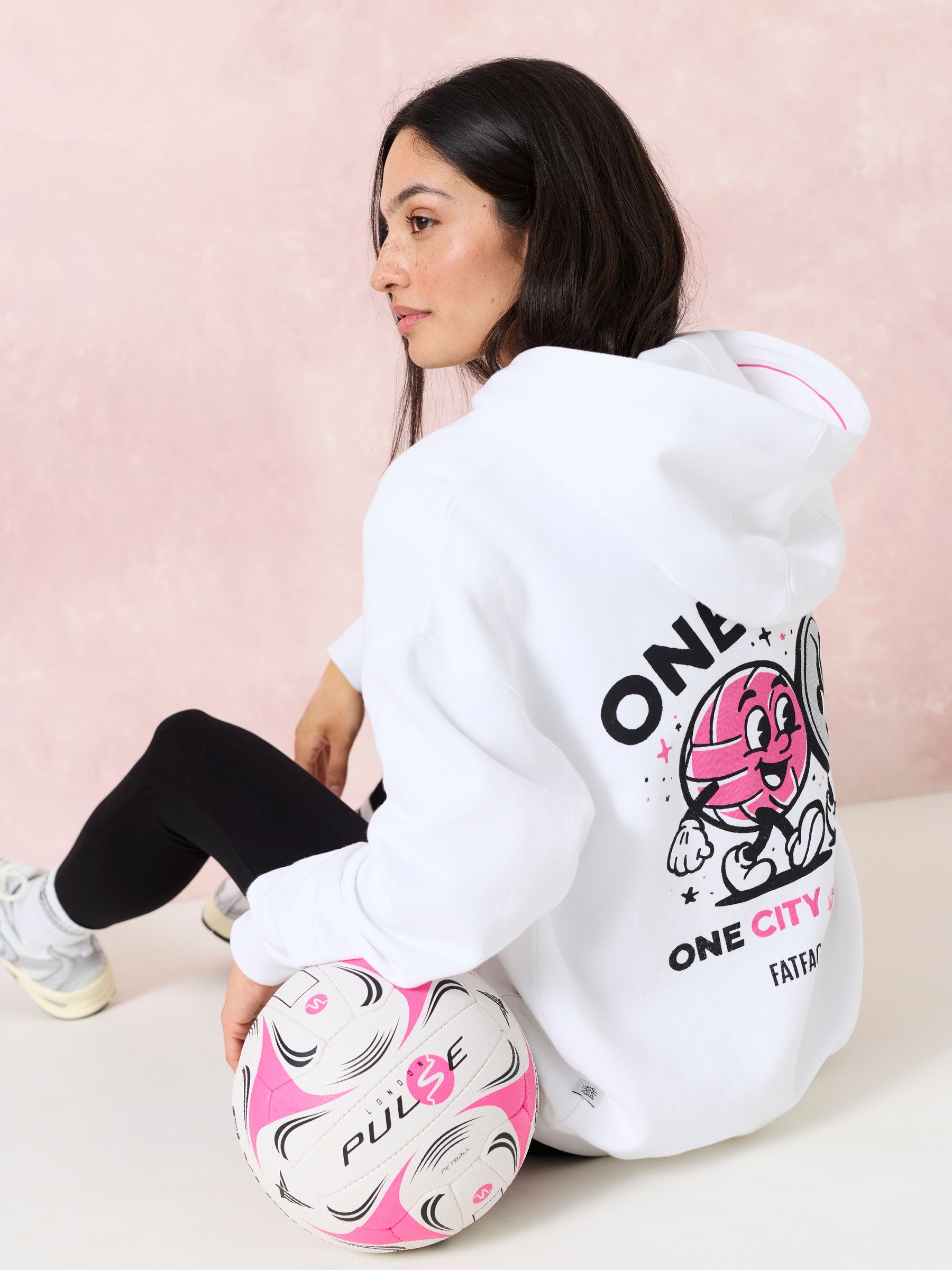 Izzy White Pulse Graphic Overhead Hoodie - Image 1 of 6