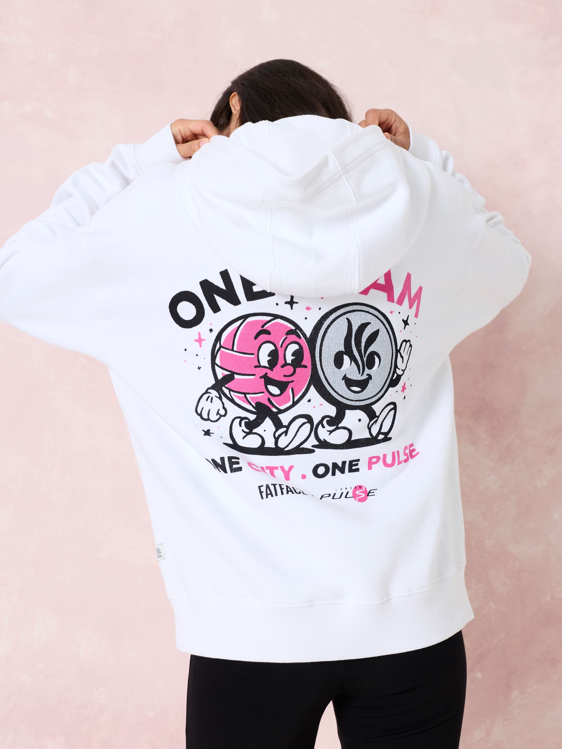 Izzy White Pulse Graphic Overhead Hoodie - Image 3 of 6