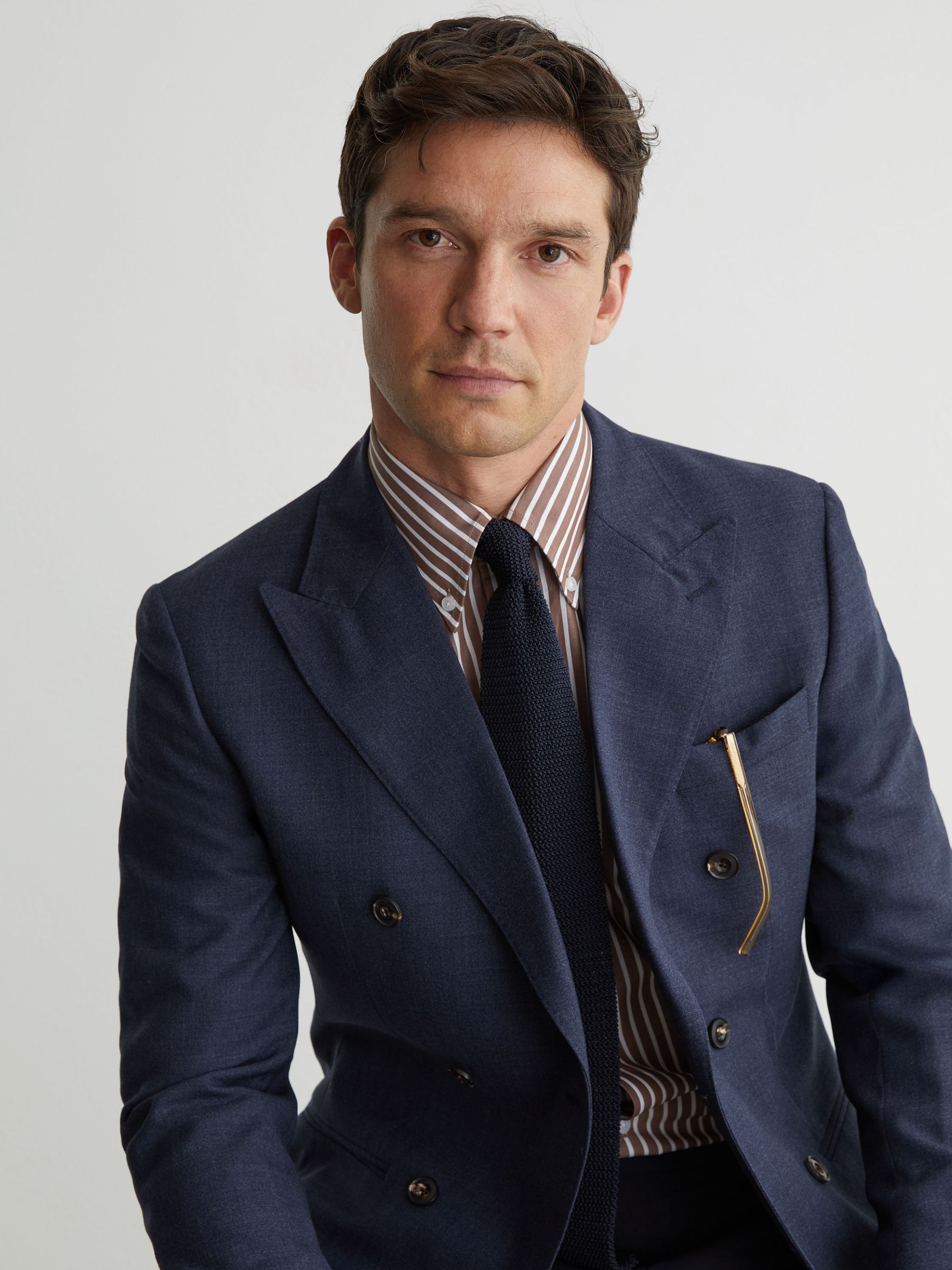 Tie in Navy - Image 1 of 6