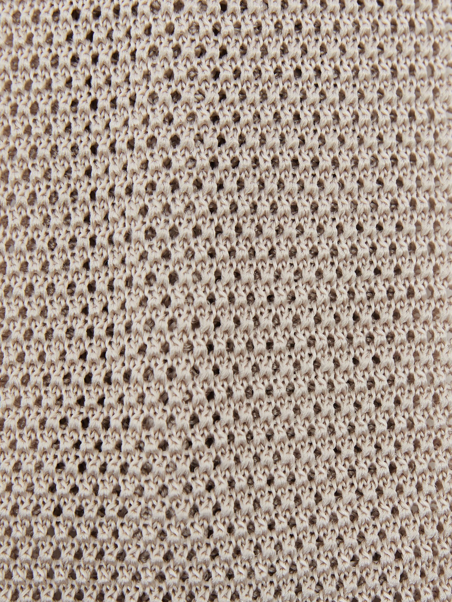 Silk Knitted Tie in Champagne - image 2