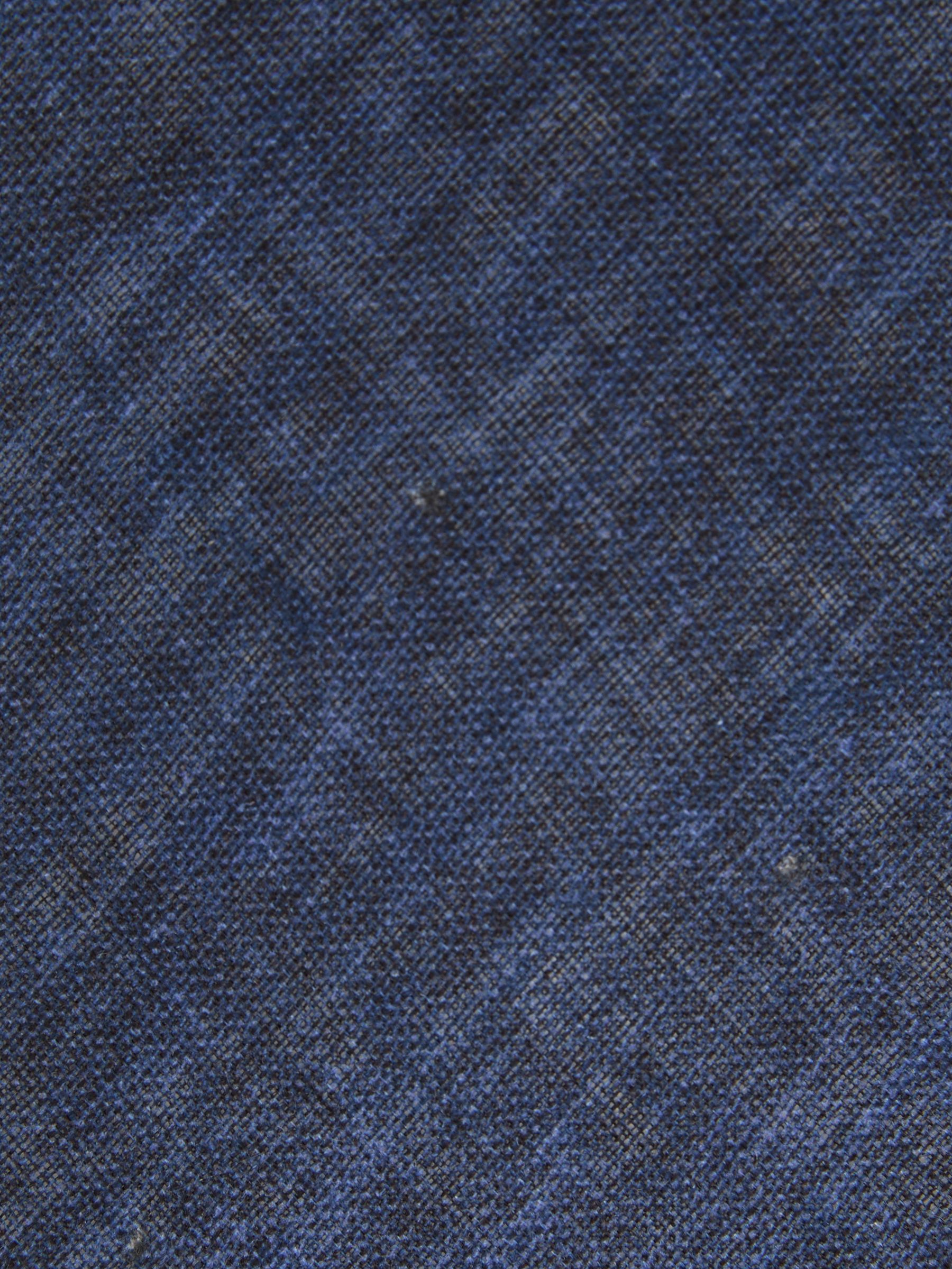 Linen Woven Tie in Navy - Image 5 of 5