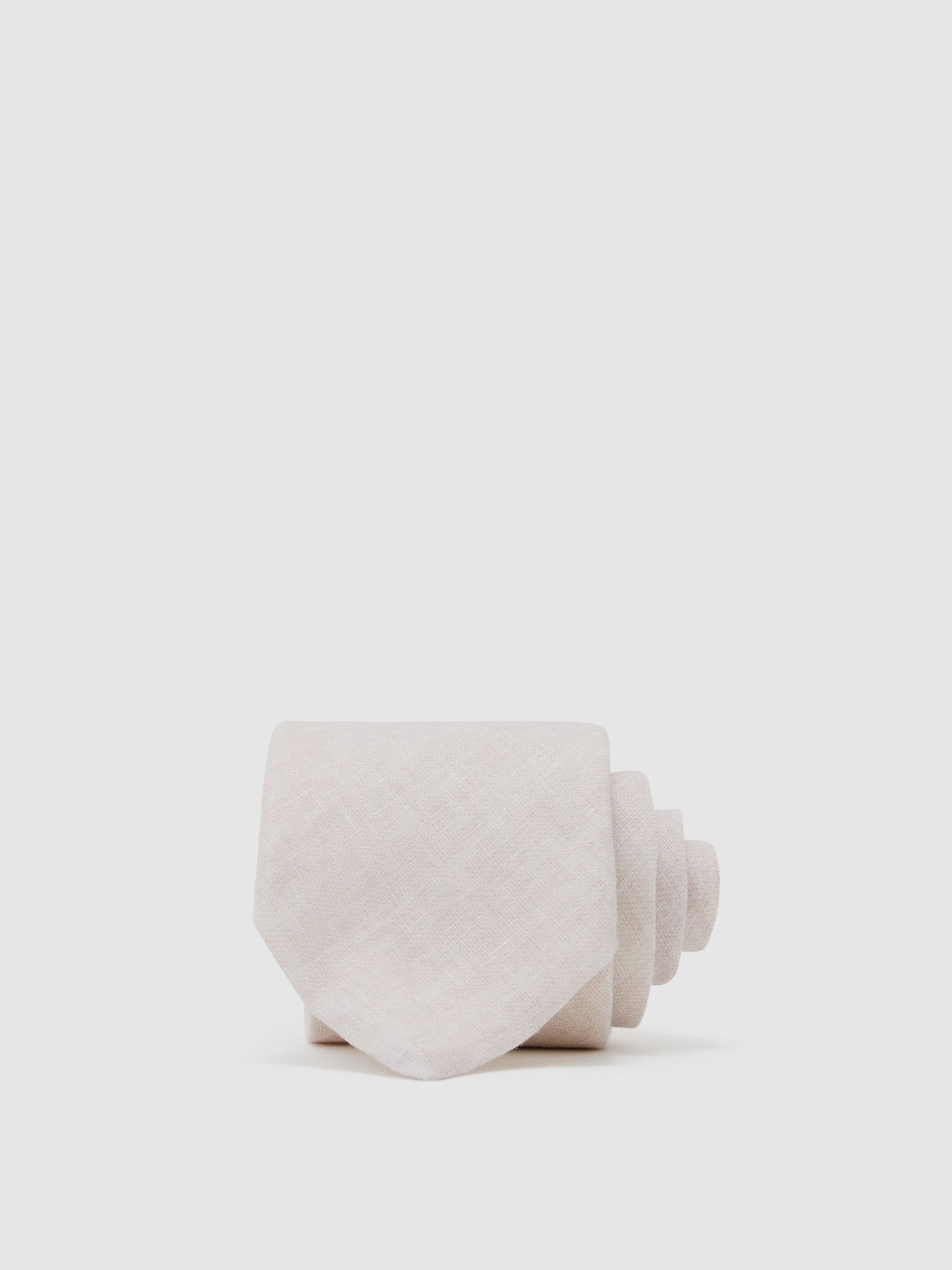 Linen Woven Tie in Stone - image 5
