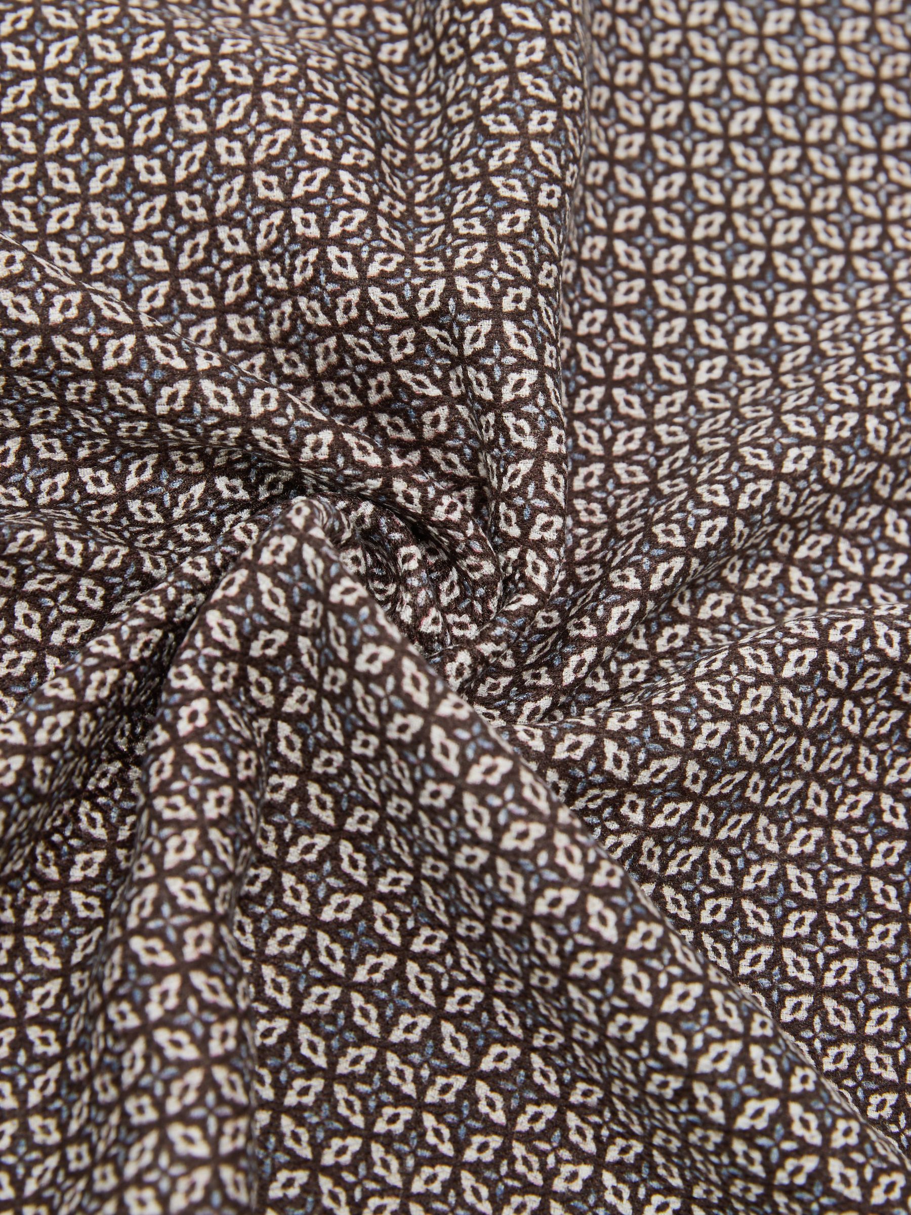 Silk Floral-Medallion Pocket Square in Chocolate Brown - Image 4 of 4