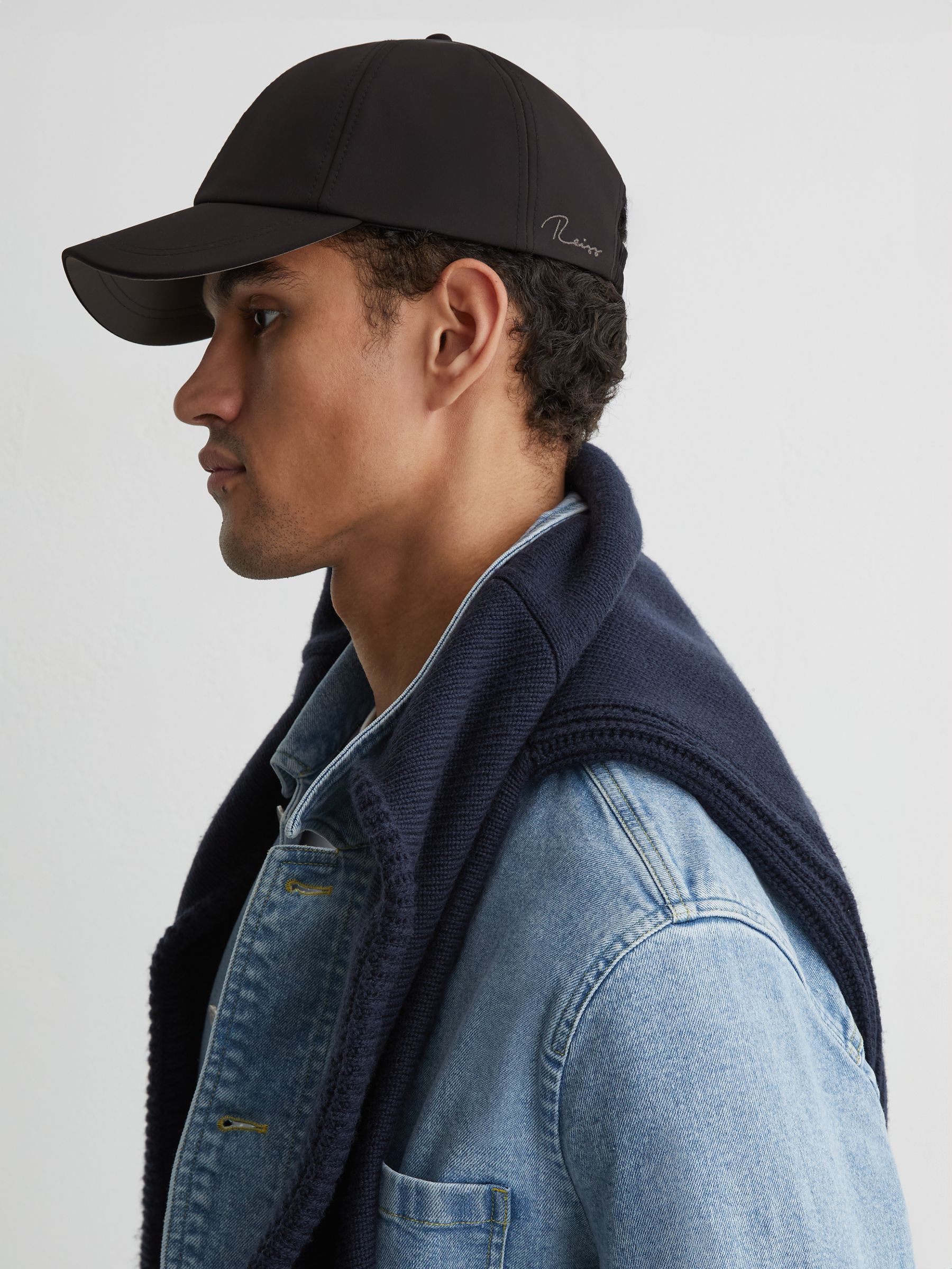 Technical Logo-Embroidered Baseball Hat in Chocolate Brown - Image 1 of 5