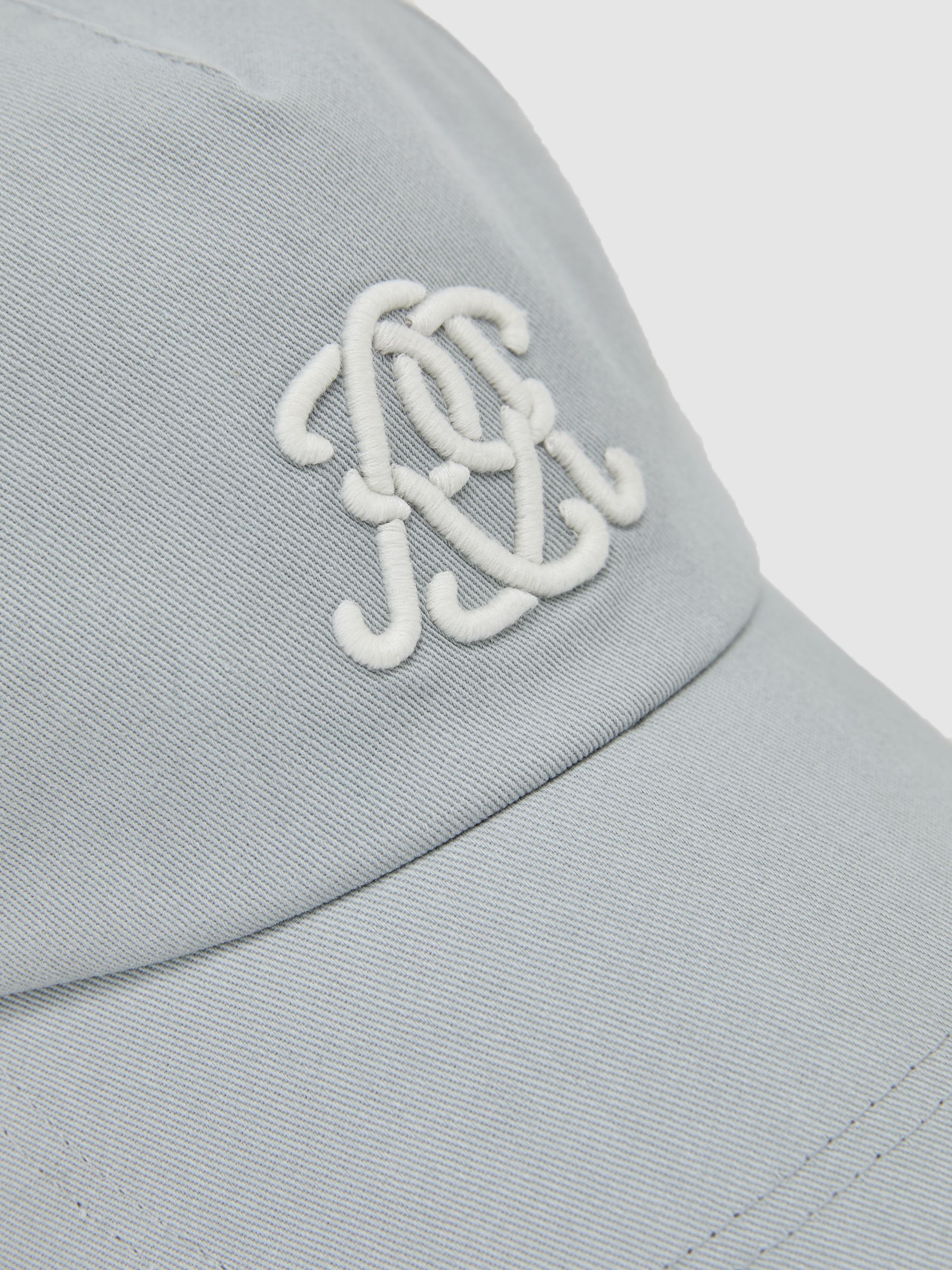 Monogram-Embroidered Baseball Cap in Powder Blue - image 3