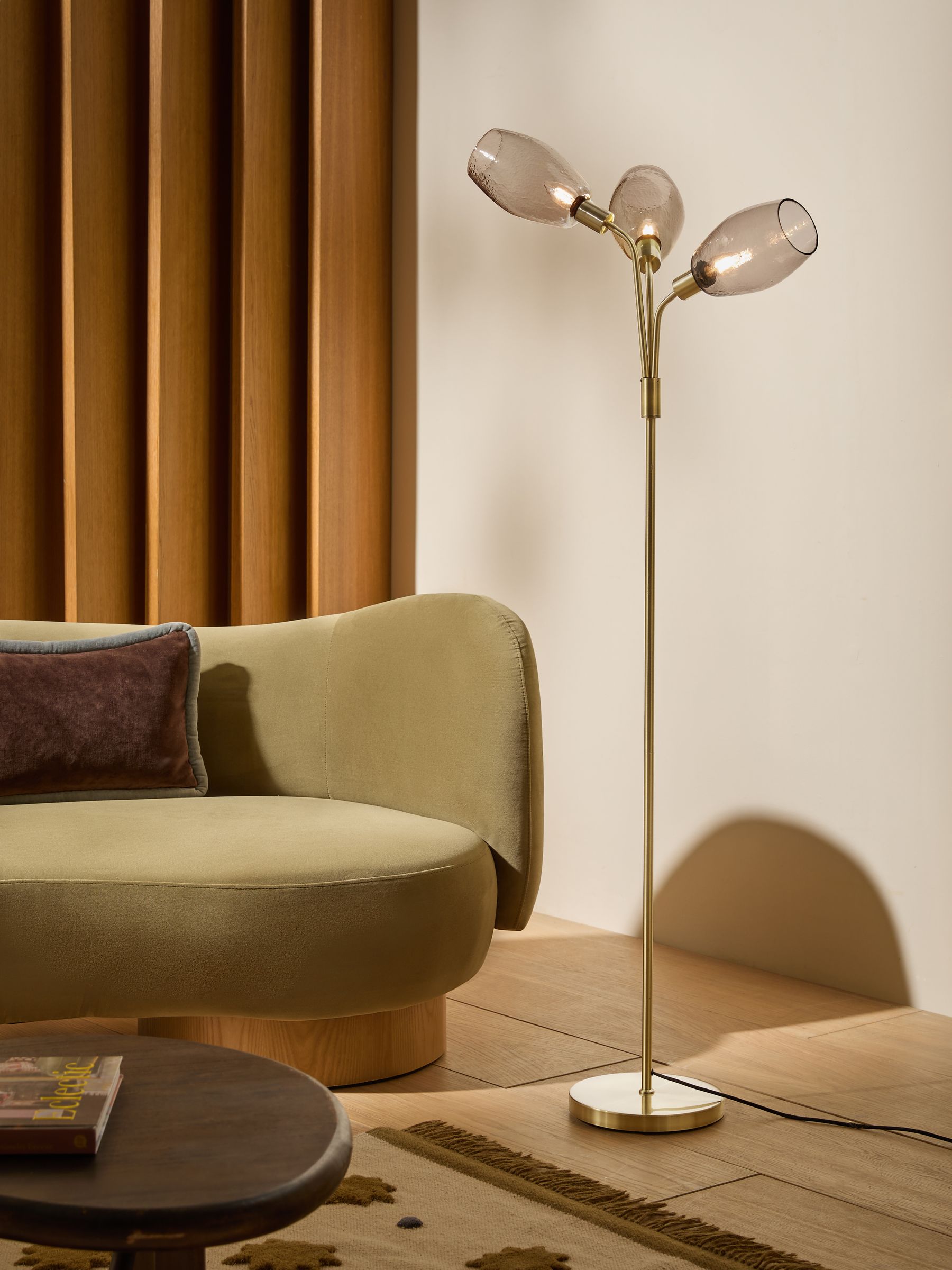 Isla Floor Lamp in Brass/Brown - Image 1 of 5