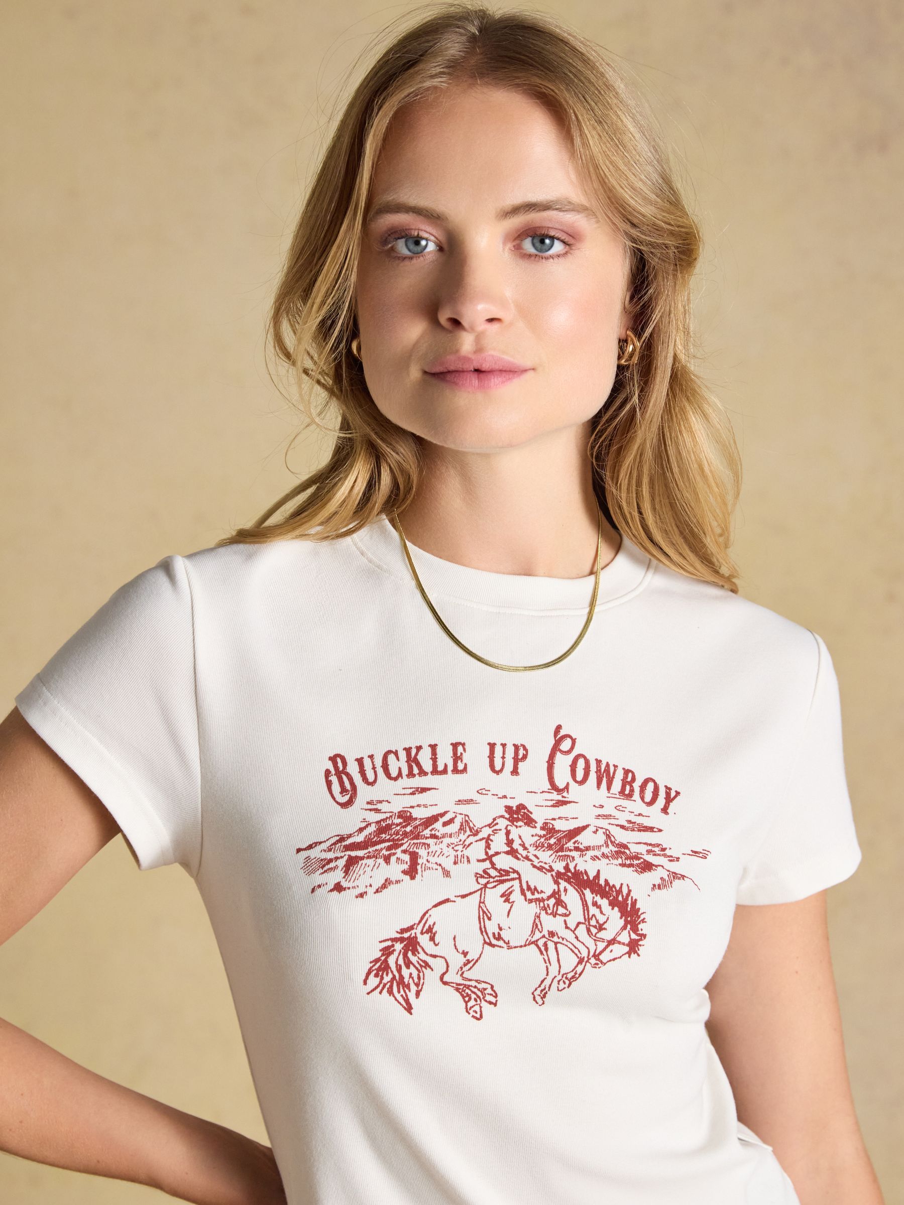 Cowboy Print Cotton Rich Baby Tee - Image 3 of 6