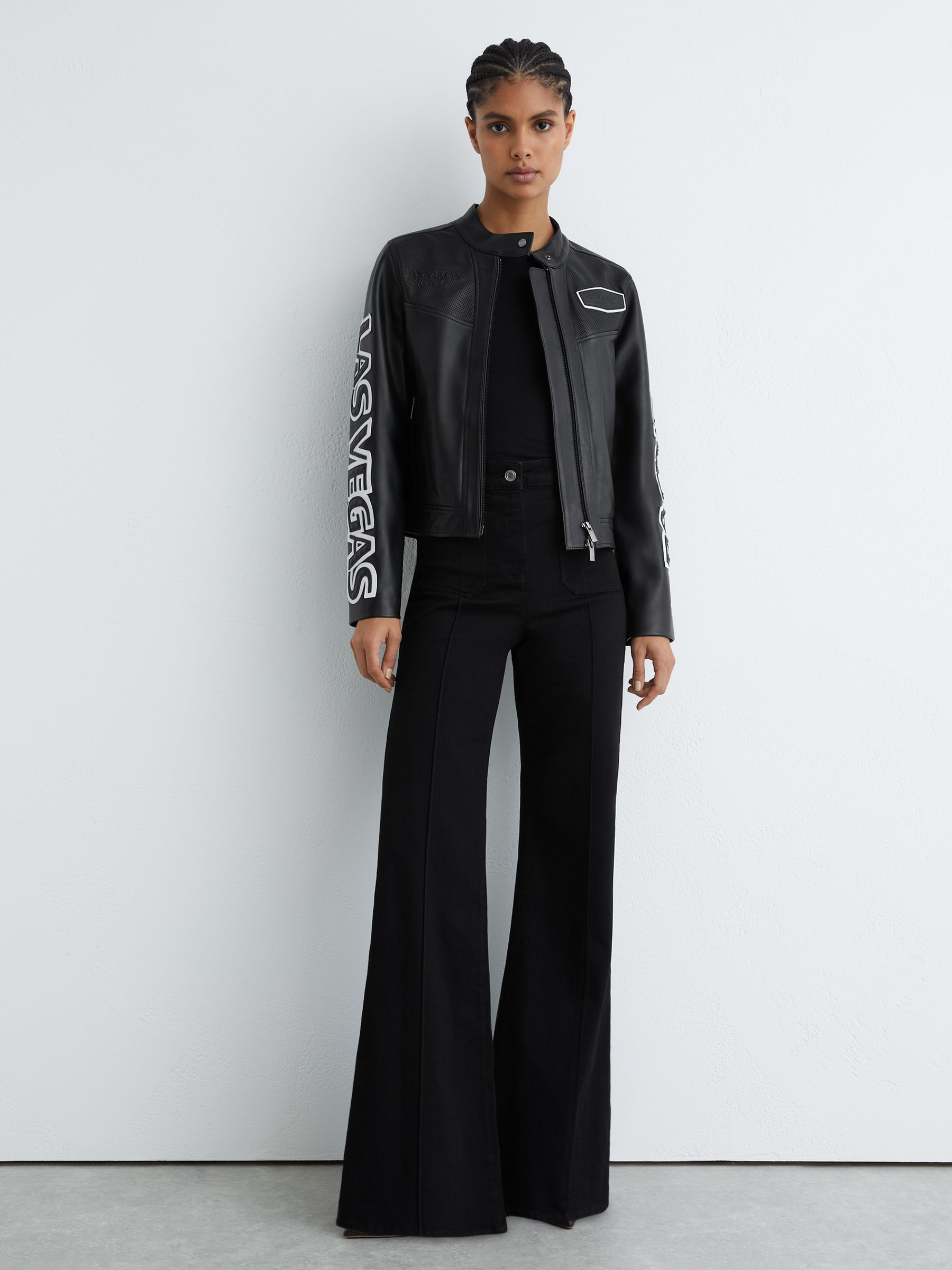 McLaren F1 Team Las Vegas Biker Black Jacket in Black - Image 3 of 9