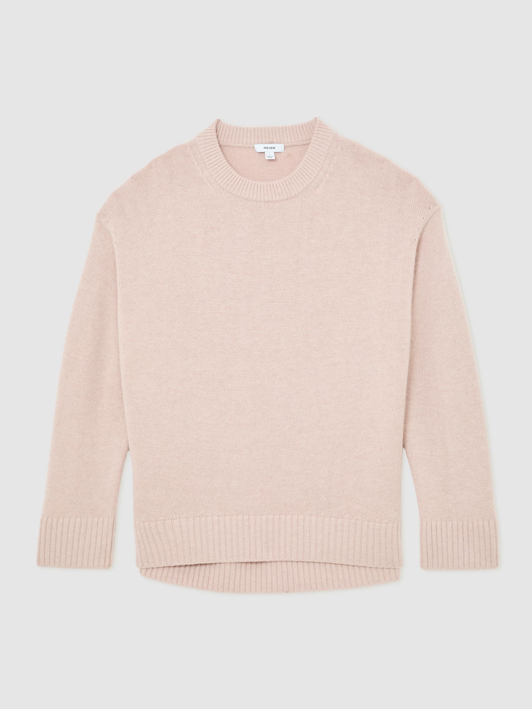 Wool-Cashmere Crew-Neck Jumper in Blush - Image 2 of 8