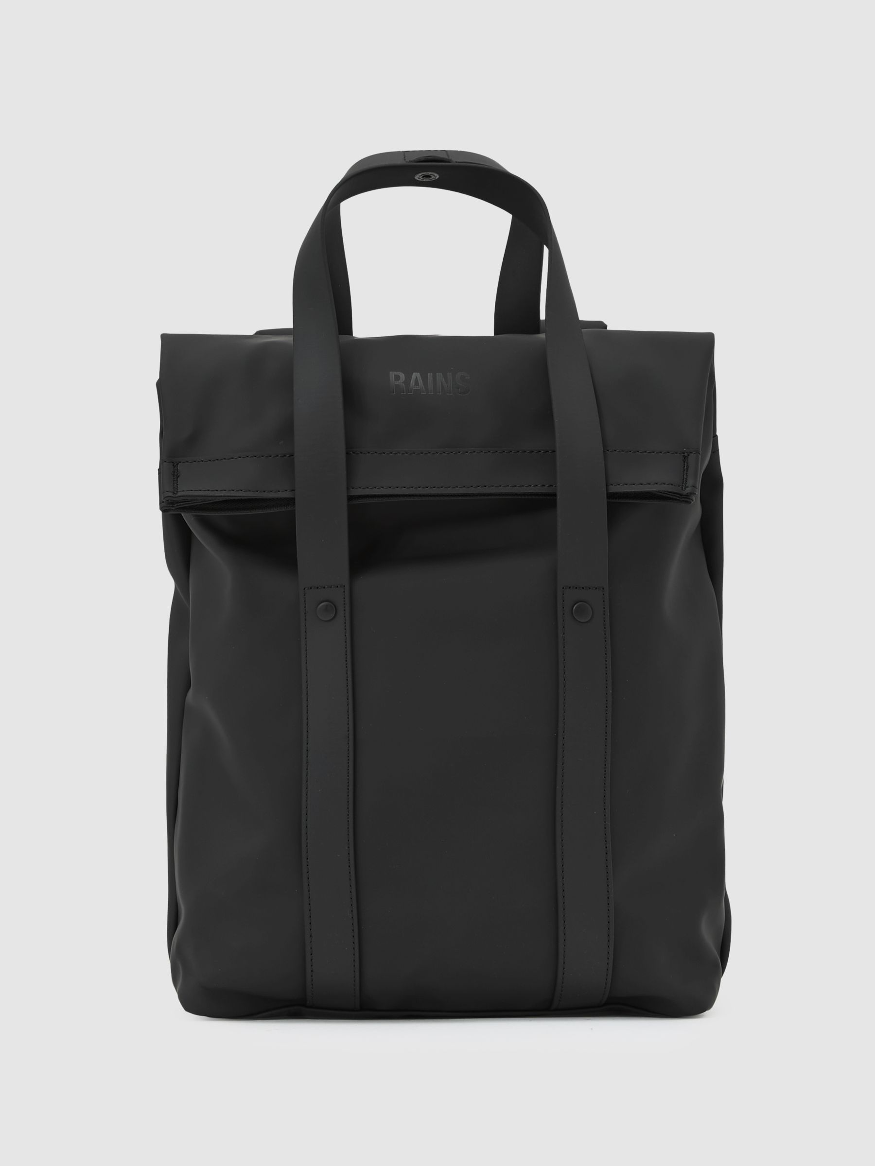 Rains 2-Way Mini Tote Backpack in Black - Image 1 of 4