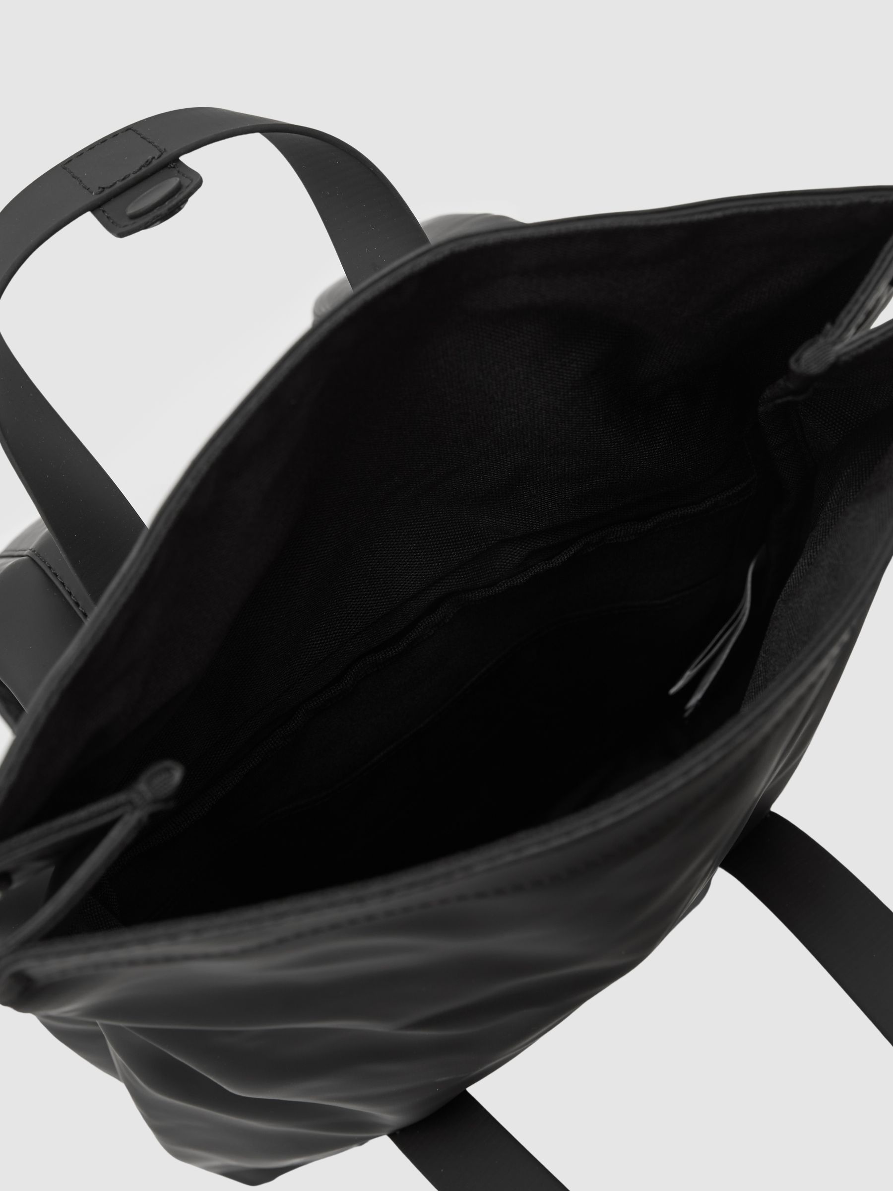 Rains 2-Way Mini Tote Backpack in Black - Image 2 of 4