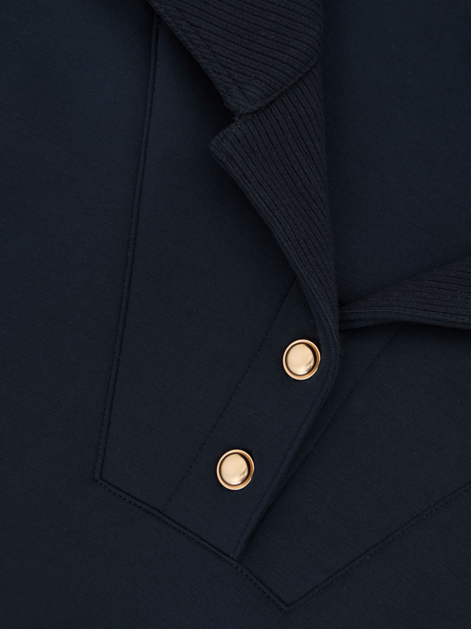 Premium Interlock Collar Sweatshirt in Navy - image 4