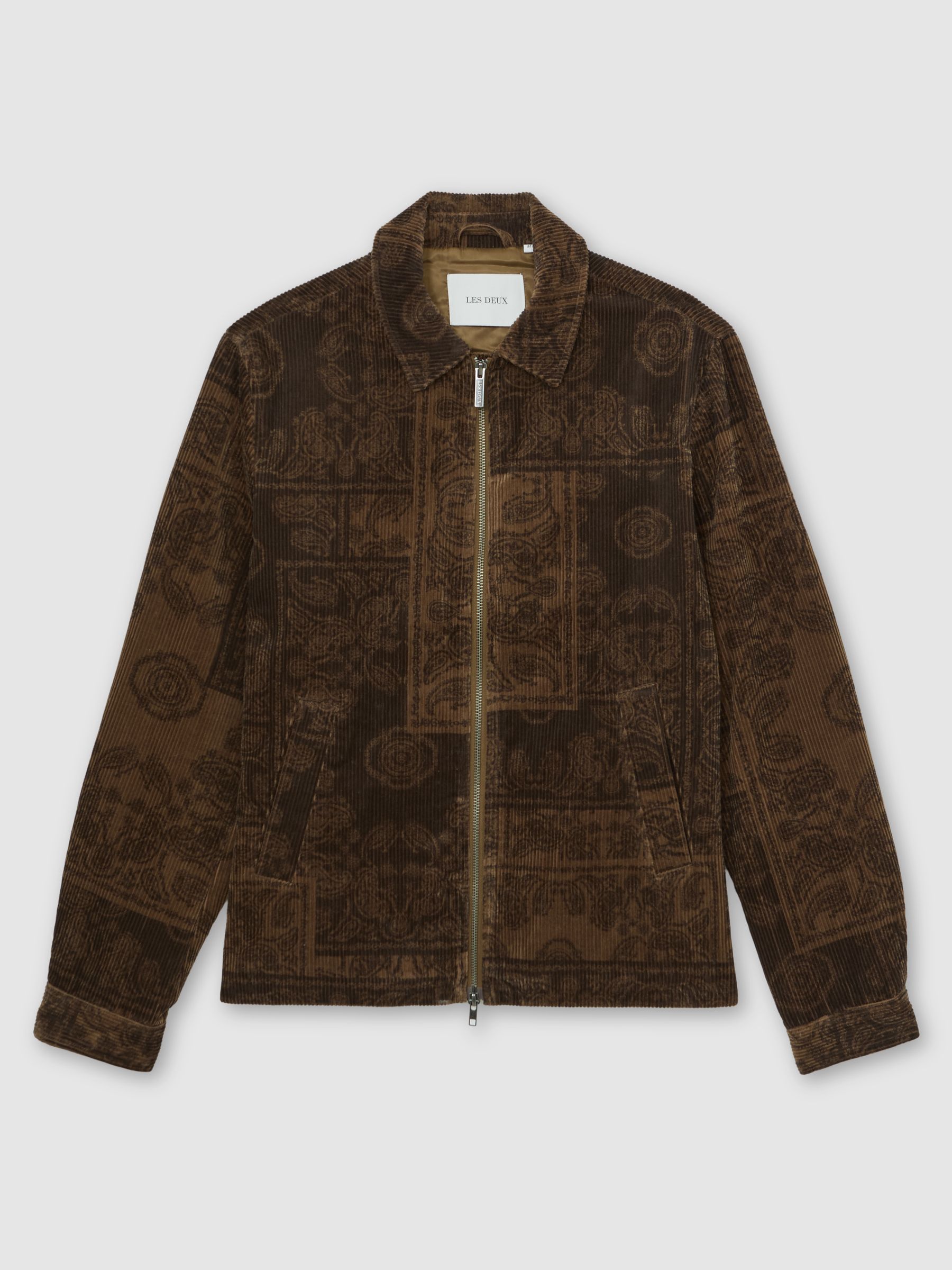 Paisley Corduroy Coach Jacket in Teak - Image 2 of 5