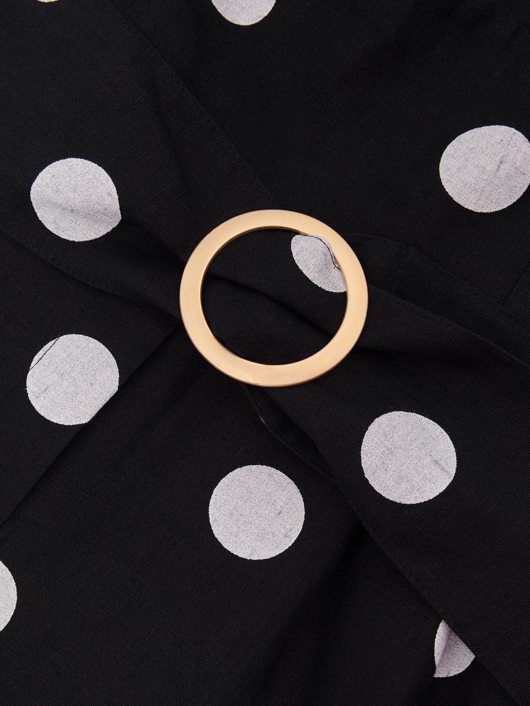 Linen Polka-Dot Wide-Leg Jumpsuit in Navy/Ivory - image 3