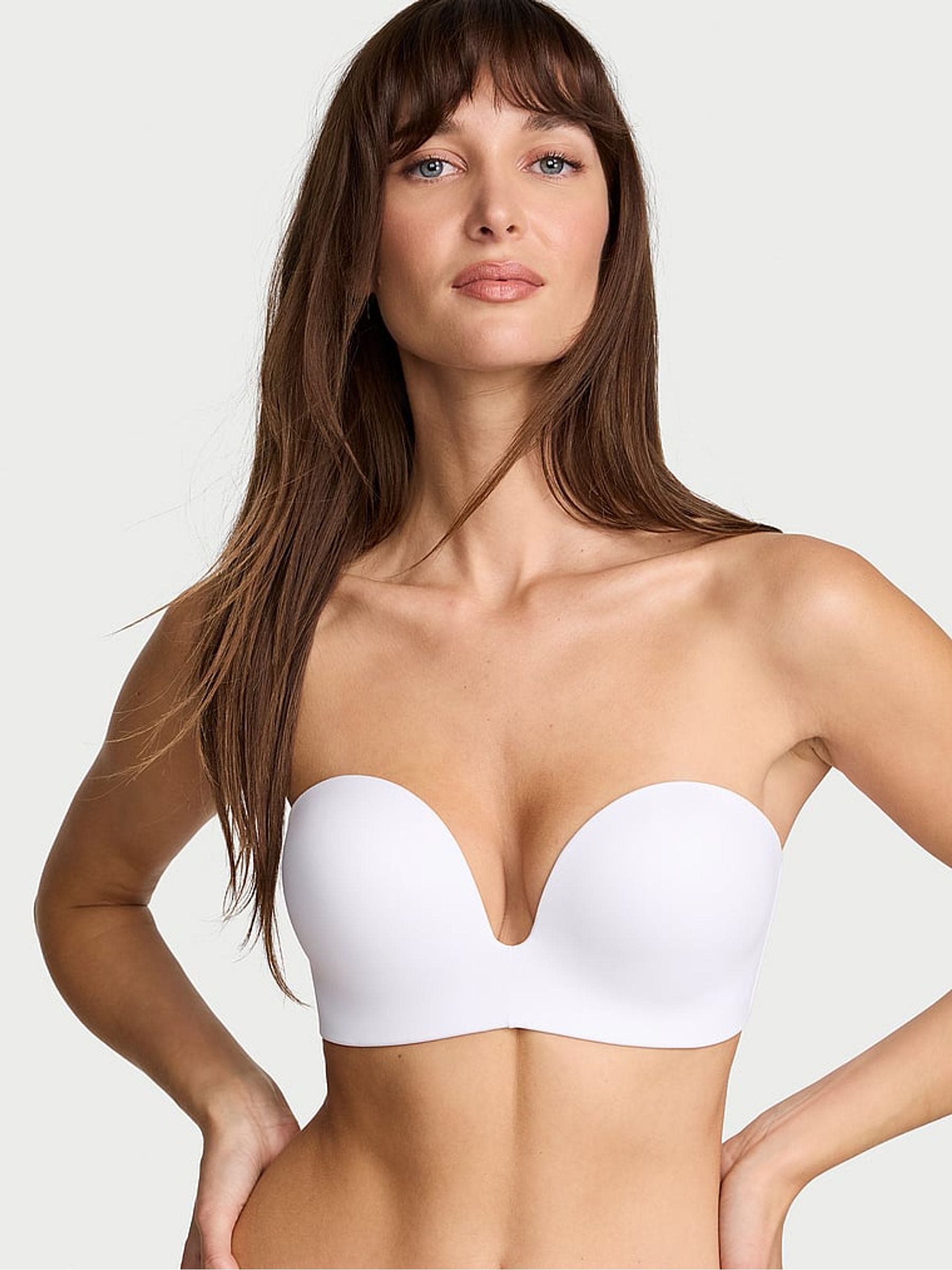 White Add 2 Cups Push Up Bombshell Strapless Bra - Image 1 of 3 White Add 2 Cups Push Up Bombshell Strapless Bra - Image 1 of 3