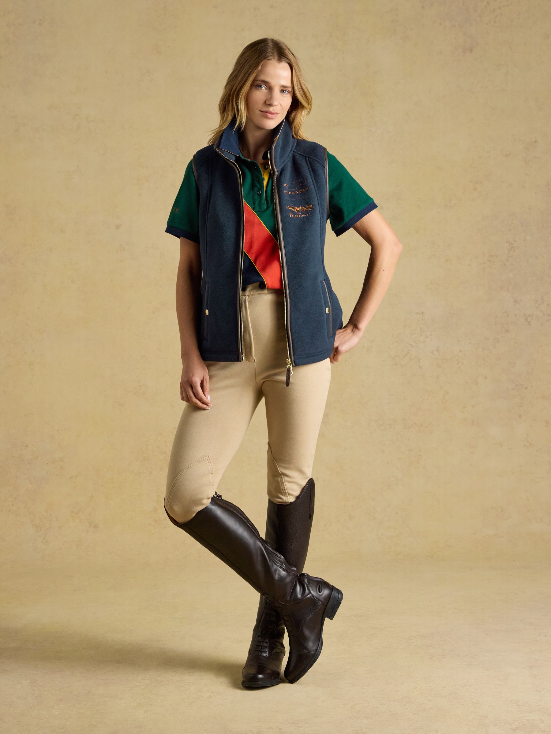 Official Burghley Navy Heritage Fleece Gilet - Image 10 of 14