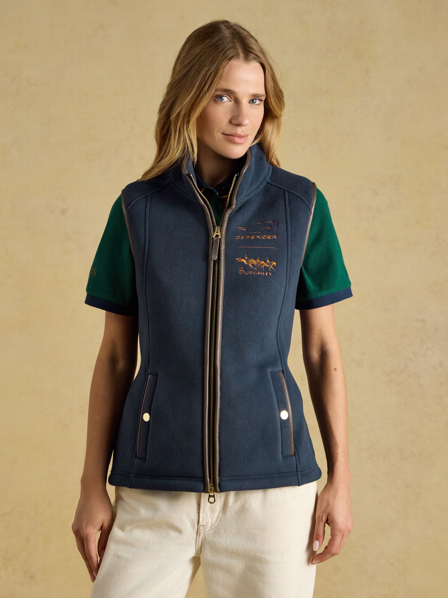 Official Burghley Navy Heritage Fleece Gilet - Image 4 of 14