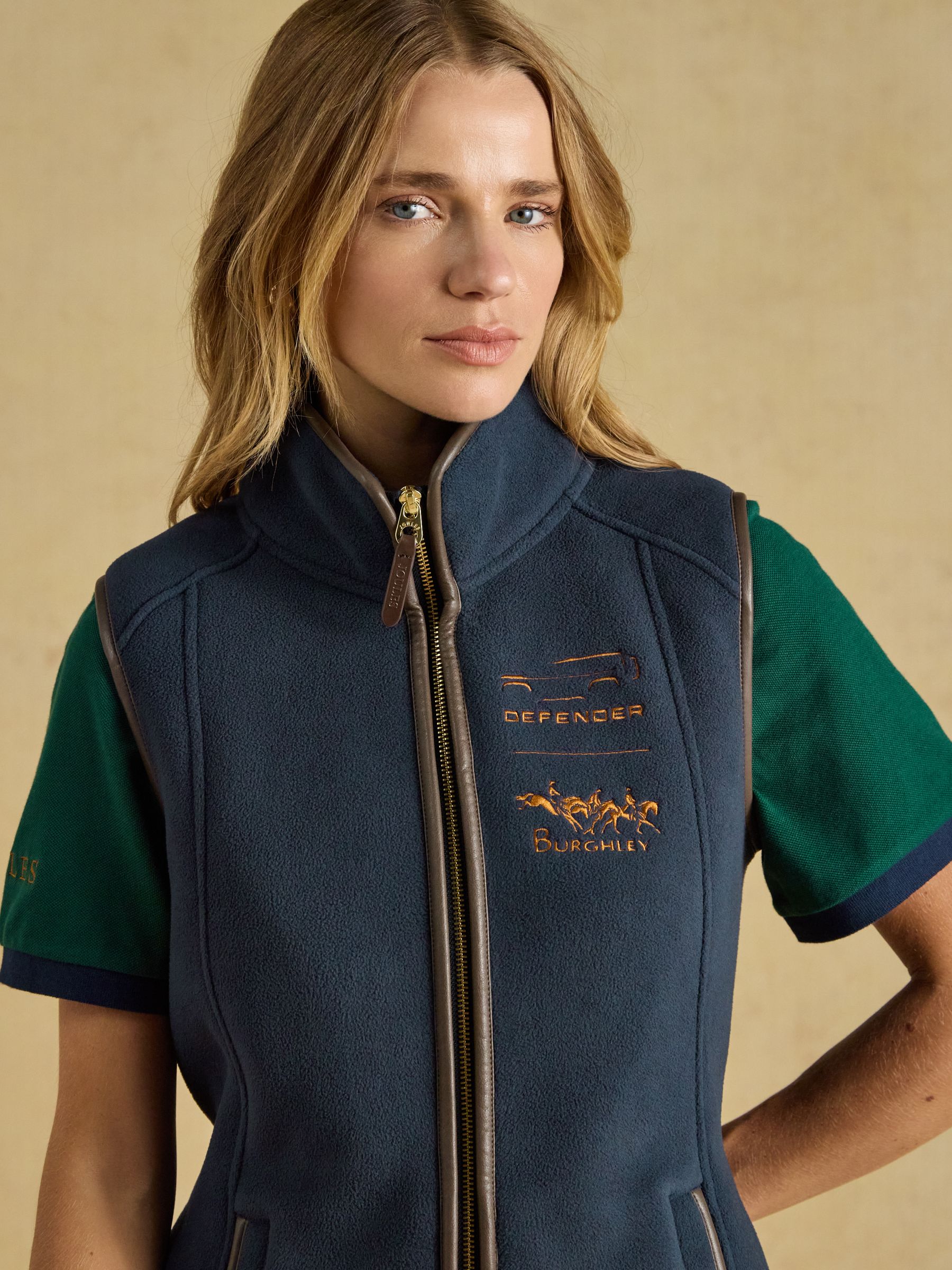 Official Burghley Navy Heritage Fleece Gilet - Image 9 of 14