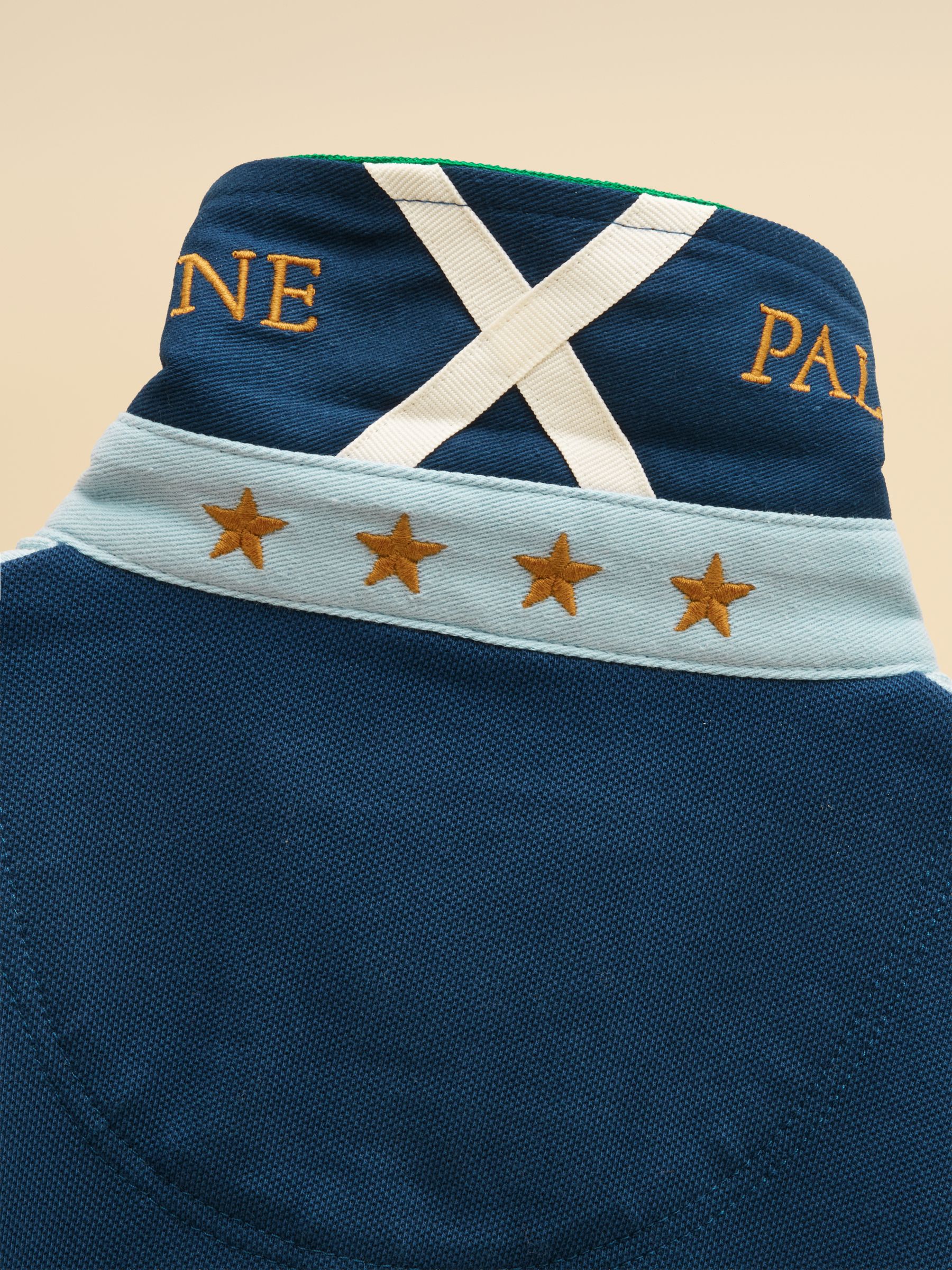 Official Scone Light Blue Denim Kids Cotton Pique Polo Shirt - Image 5 of 5 Official Scone Light Blue Denim Kids Cotton Pique Polo Shirt - Image 5 of 5