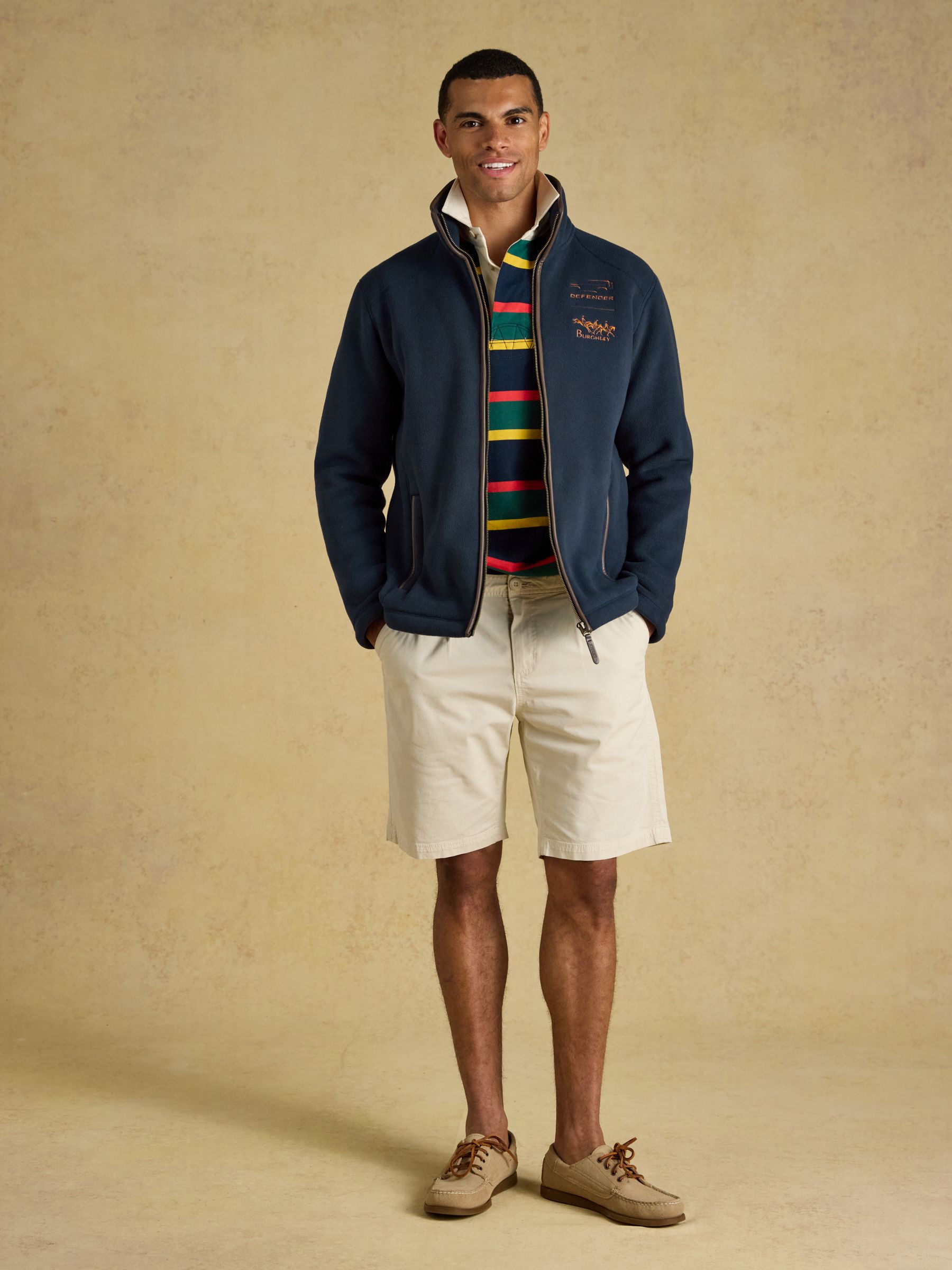 Official Burghley Navy Heritage Zip Through Fleece - Image 3 of 9