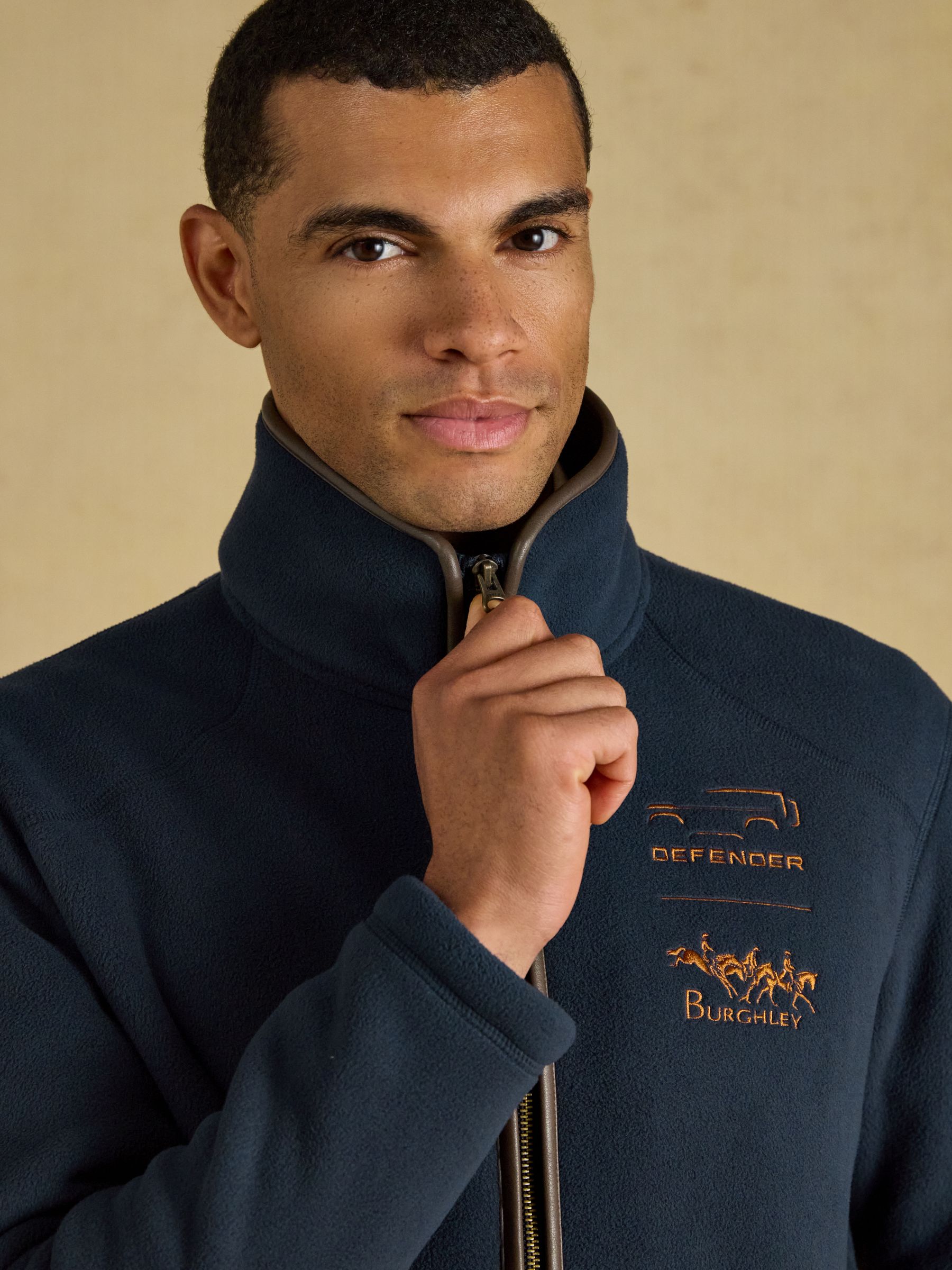 Official Burghley Navy Heritage Zip Through Fleece - Image 4 of 9