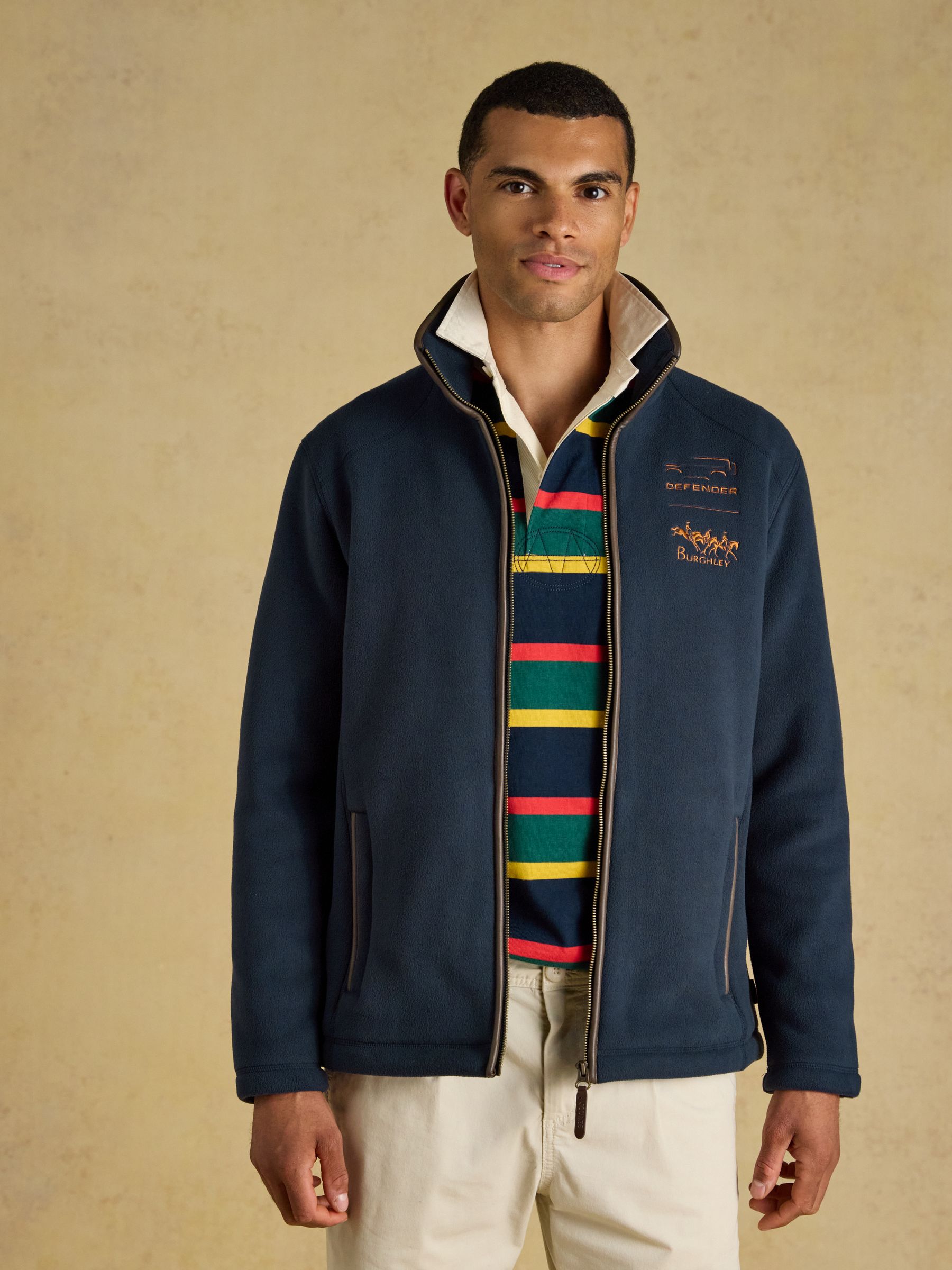 Official Burghley Navy Heritage Zip Through Fleece - Image 5 of 9