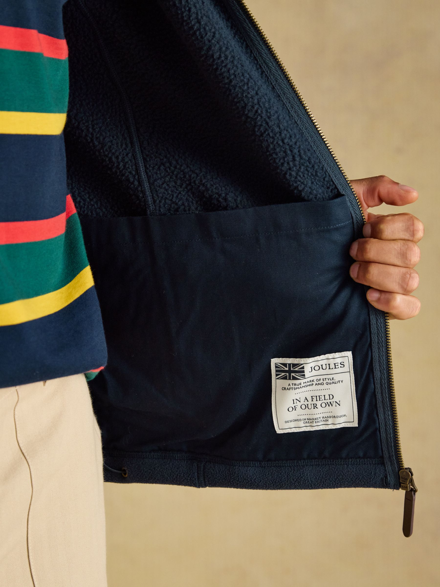 Official Burghley Navy Heritage Zip Through Fleece - Image 7 of 9