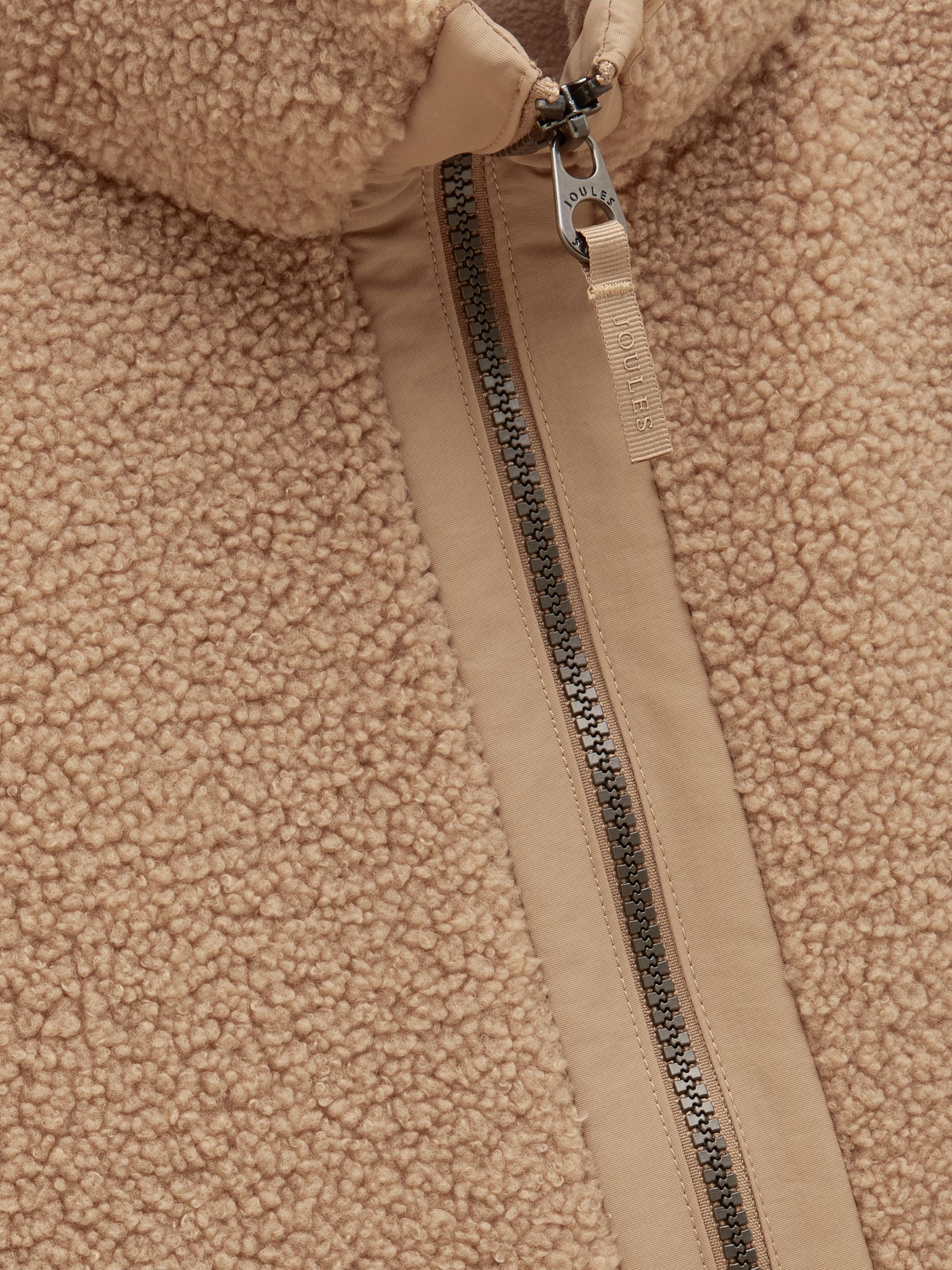 Tan Brown Borg Zip Through Fleece Gilet - Image 4 of 4 Tan Brown Borg Zip Through Fleece Gilet - Image 4 of 4