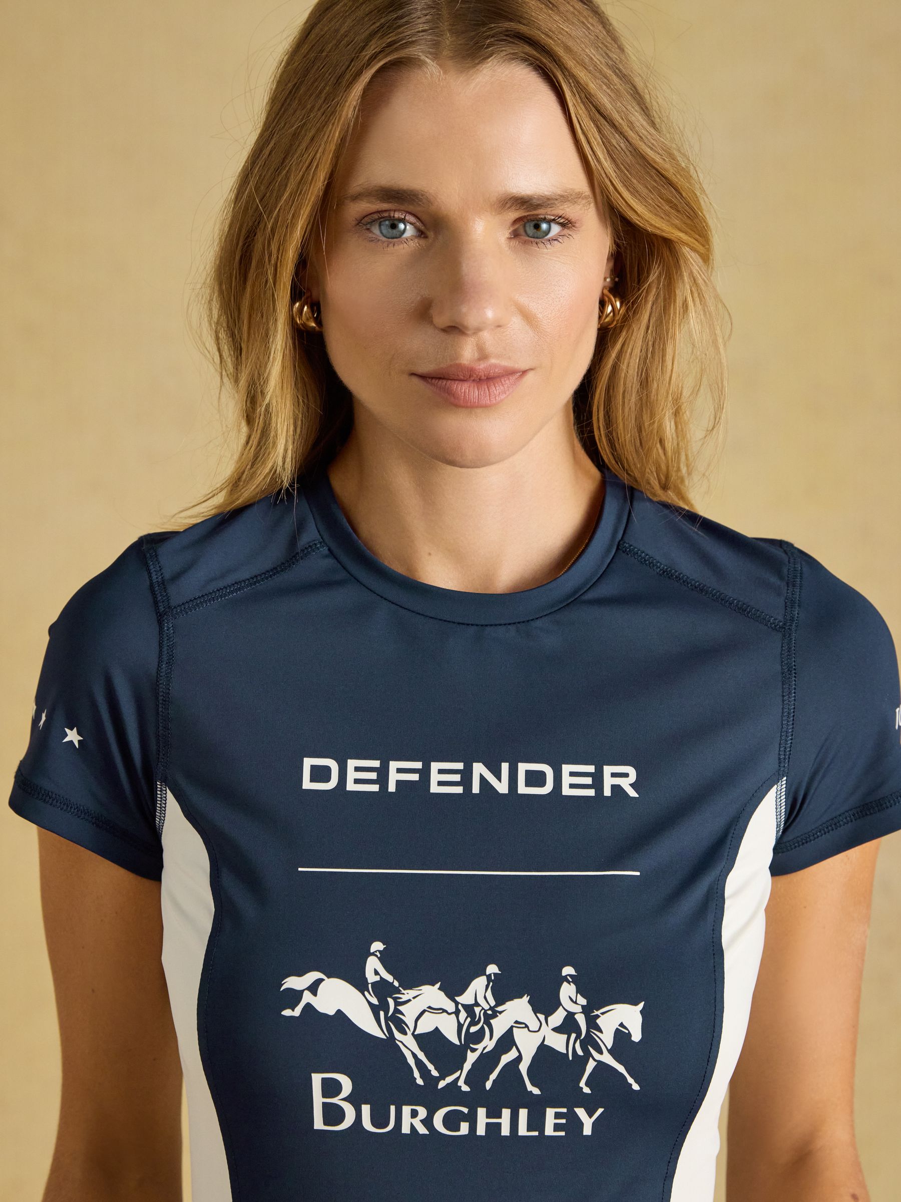 Official Burghley Navy Short Sleeve Active Top - Image 4 of 9