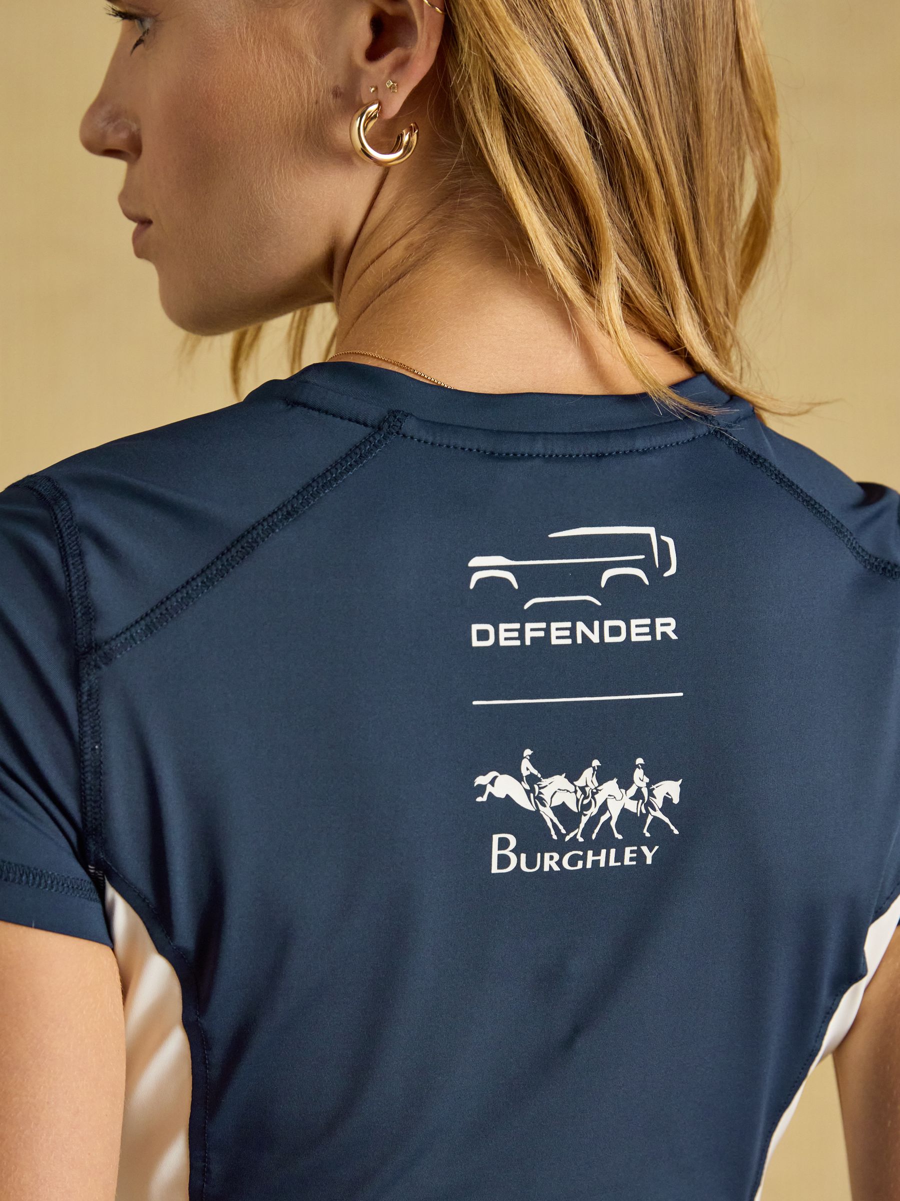 Official Burghley Navy Short Sleeve Active Top - Image 8 of 9