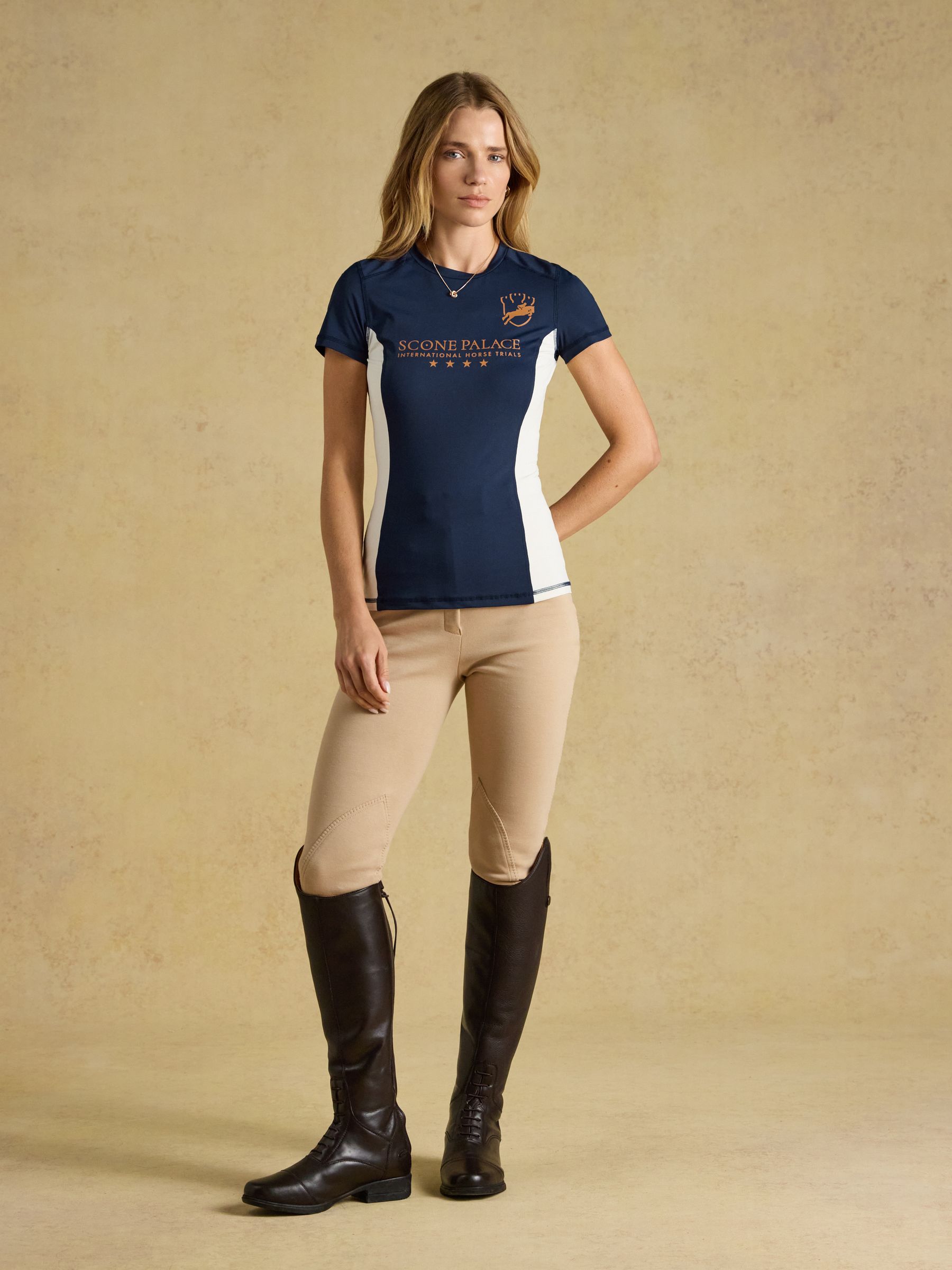 Official Scone Navy Short Sleeve Active Top - Image 6 of 7