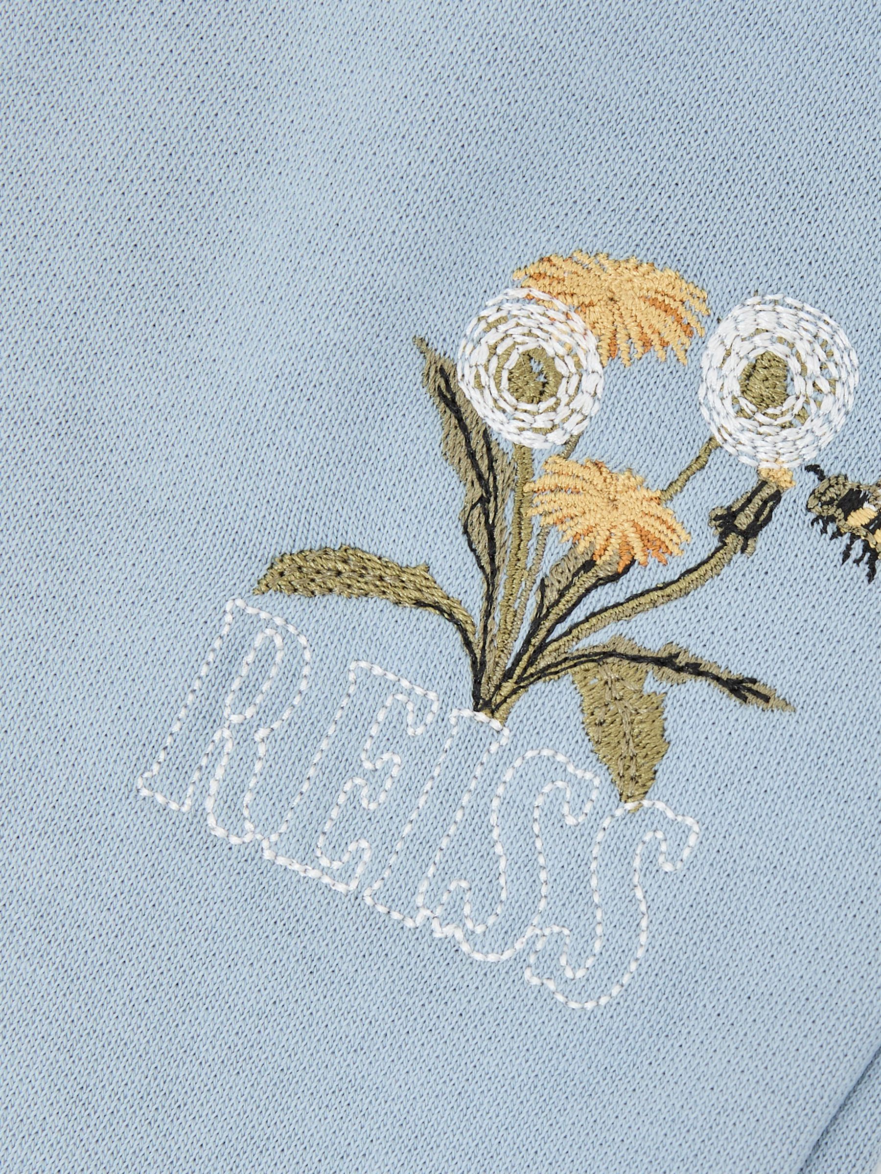 3-9 yrs Cotton Dandelion Logo Cuffed Joggers in Pale Blue - Image 4 of 4