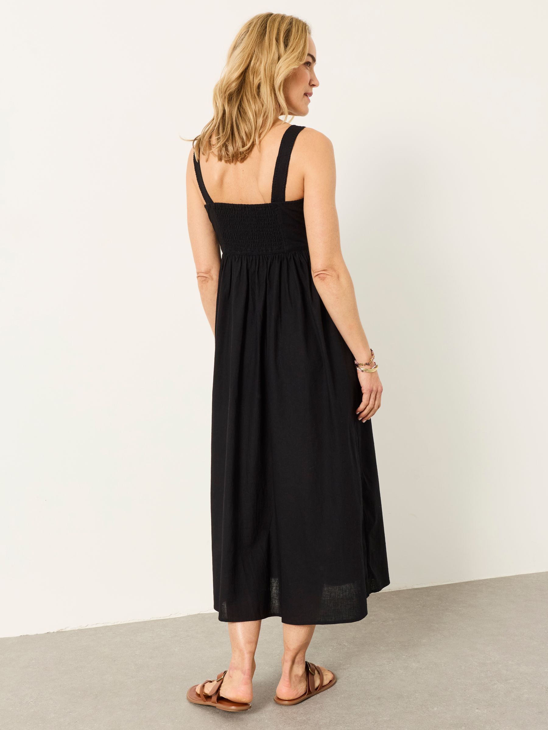 Black Petite Gili Embroidered Midi Dress - Image 3 of 6