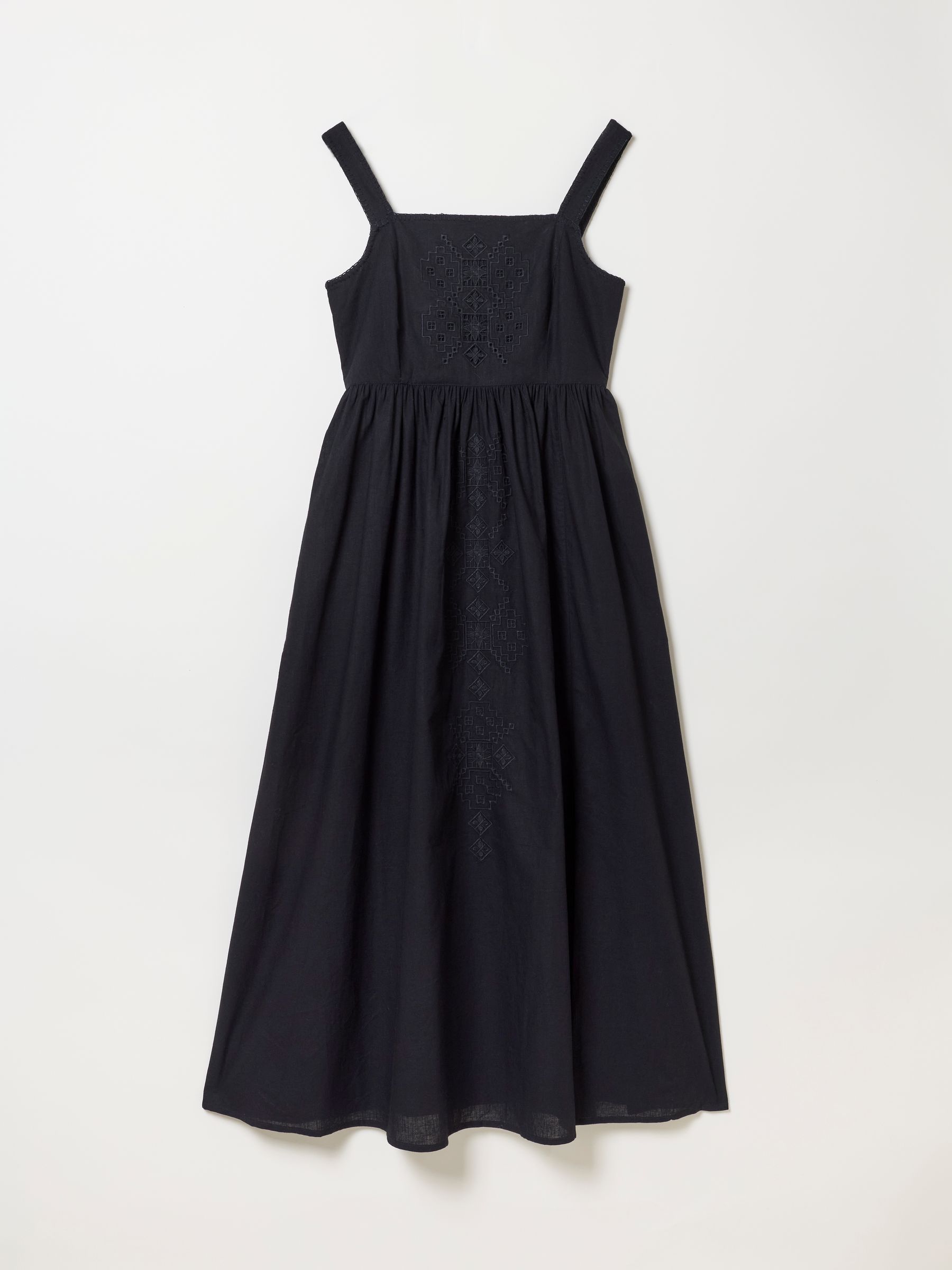 Black Petite Gili Embroidered Midi Dress - Image 6 of 6