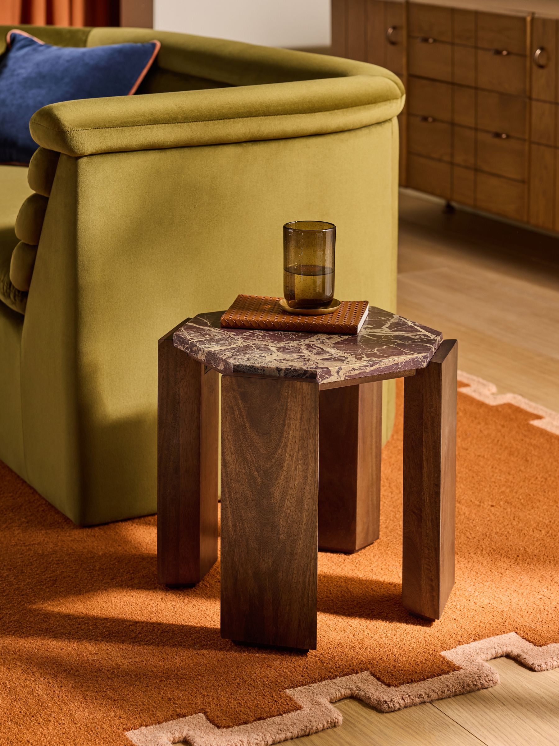Wynn Side Table in Red Cherry Marble - Image 1 of 6