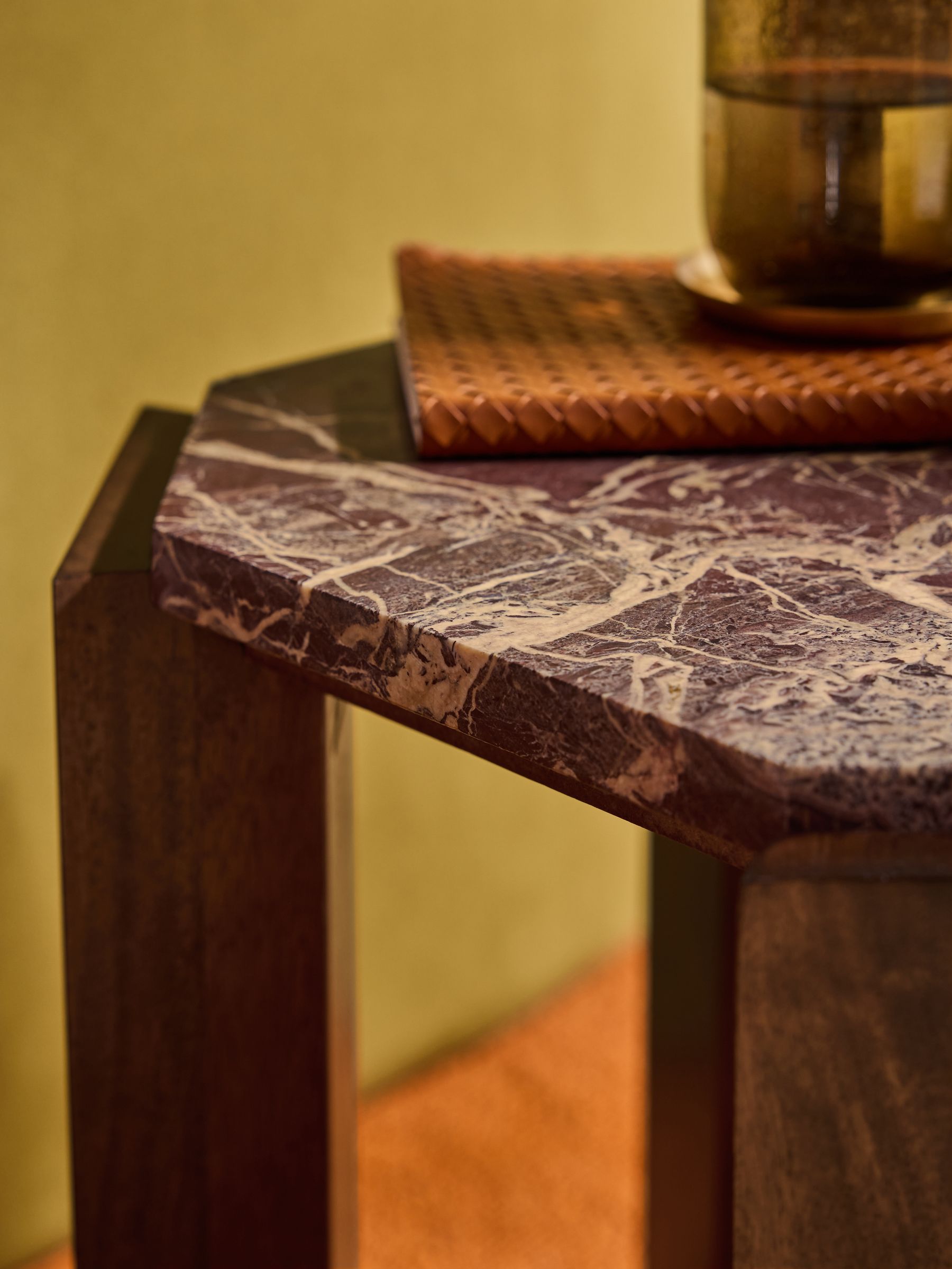 Wynn Side Table in Red Cherry Marble - Image 3 of 6