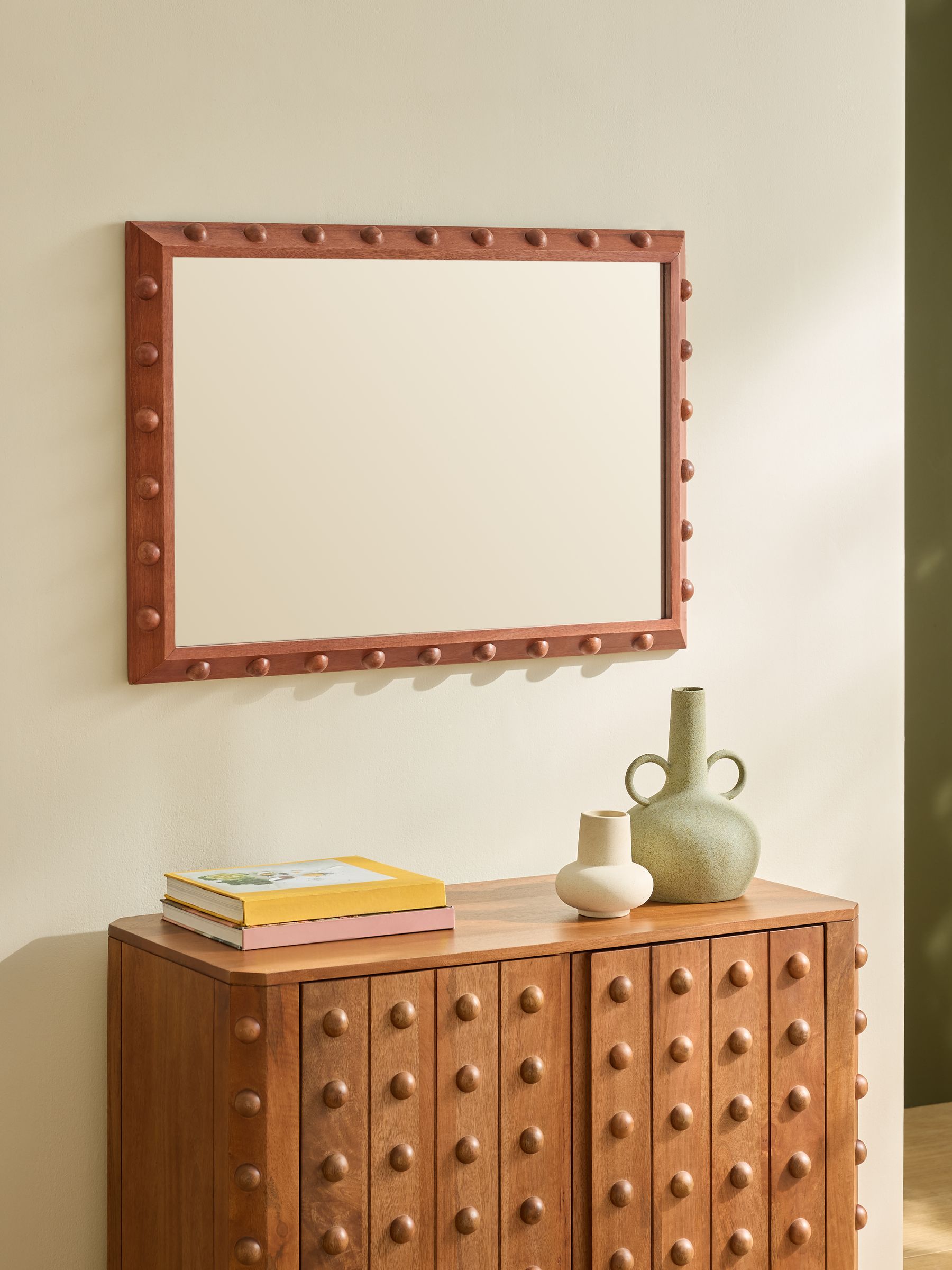 Elodie Mirror in Dark Stain Mango Wood - Image 2 of 5 Elodie Mirror in Dark Stain Mango Wood - Image 2 of 5