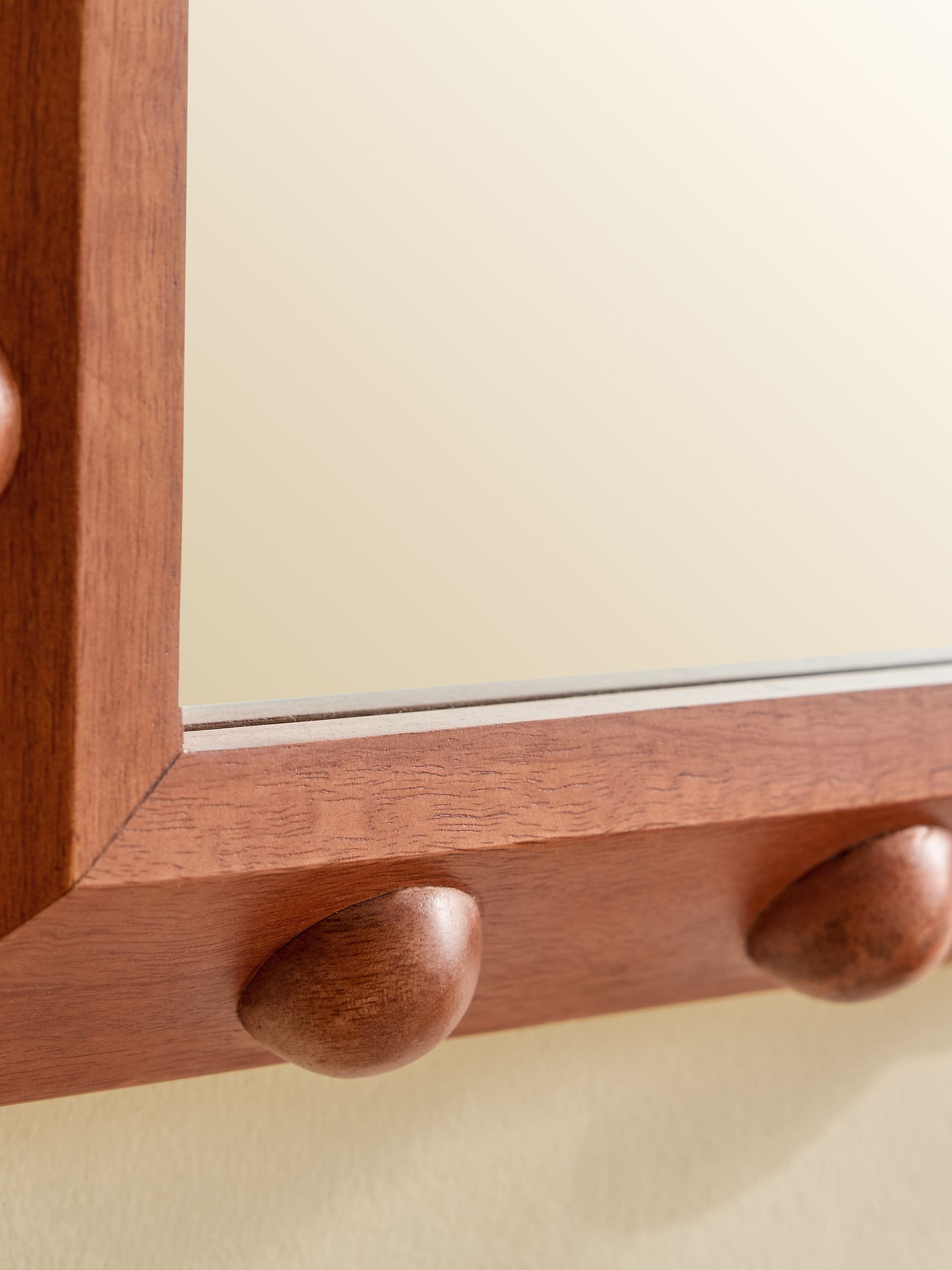 Elodie Mirror in Dark Stain Mango Wood - Image 4 of 5
