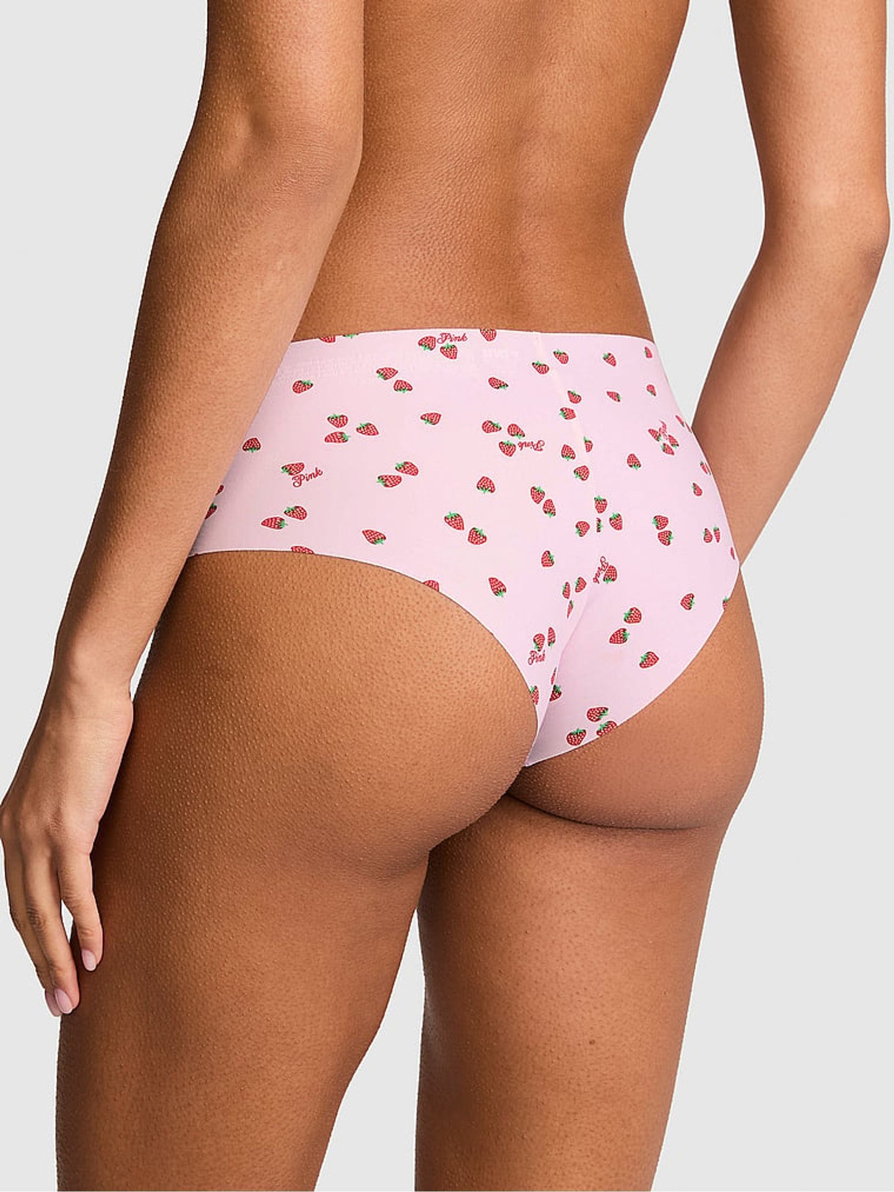Pink Tulip Strawberry Print Cheeky No Show Knickers - Image 2 of 2 Pink Tulip Strawberry Print Cheeky No Show Knickers - Image 2 of 2