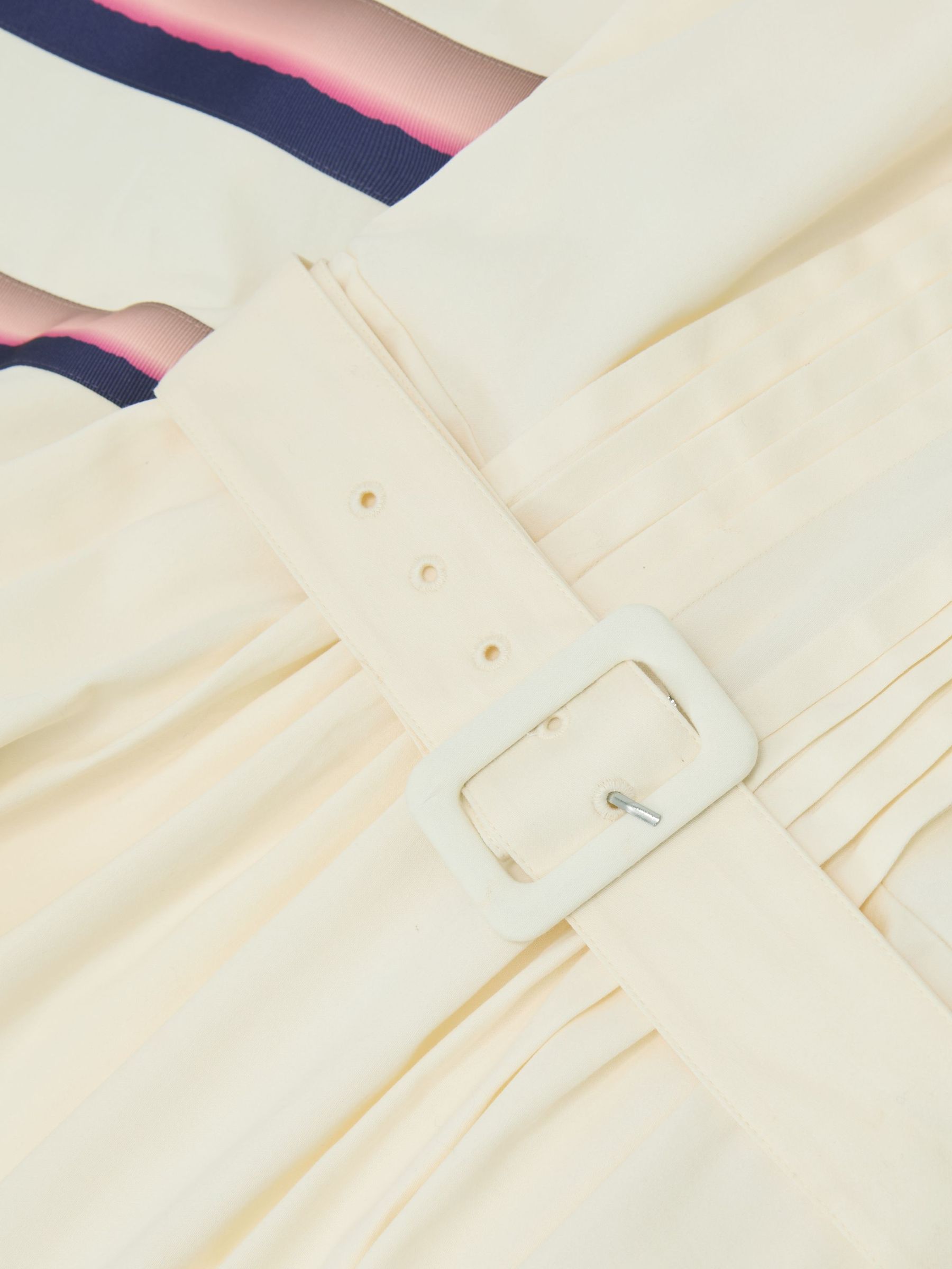 Stretch-Cotton Stripe-Detail Midi Dress in Cream - image 3