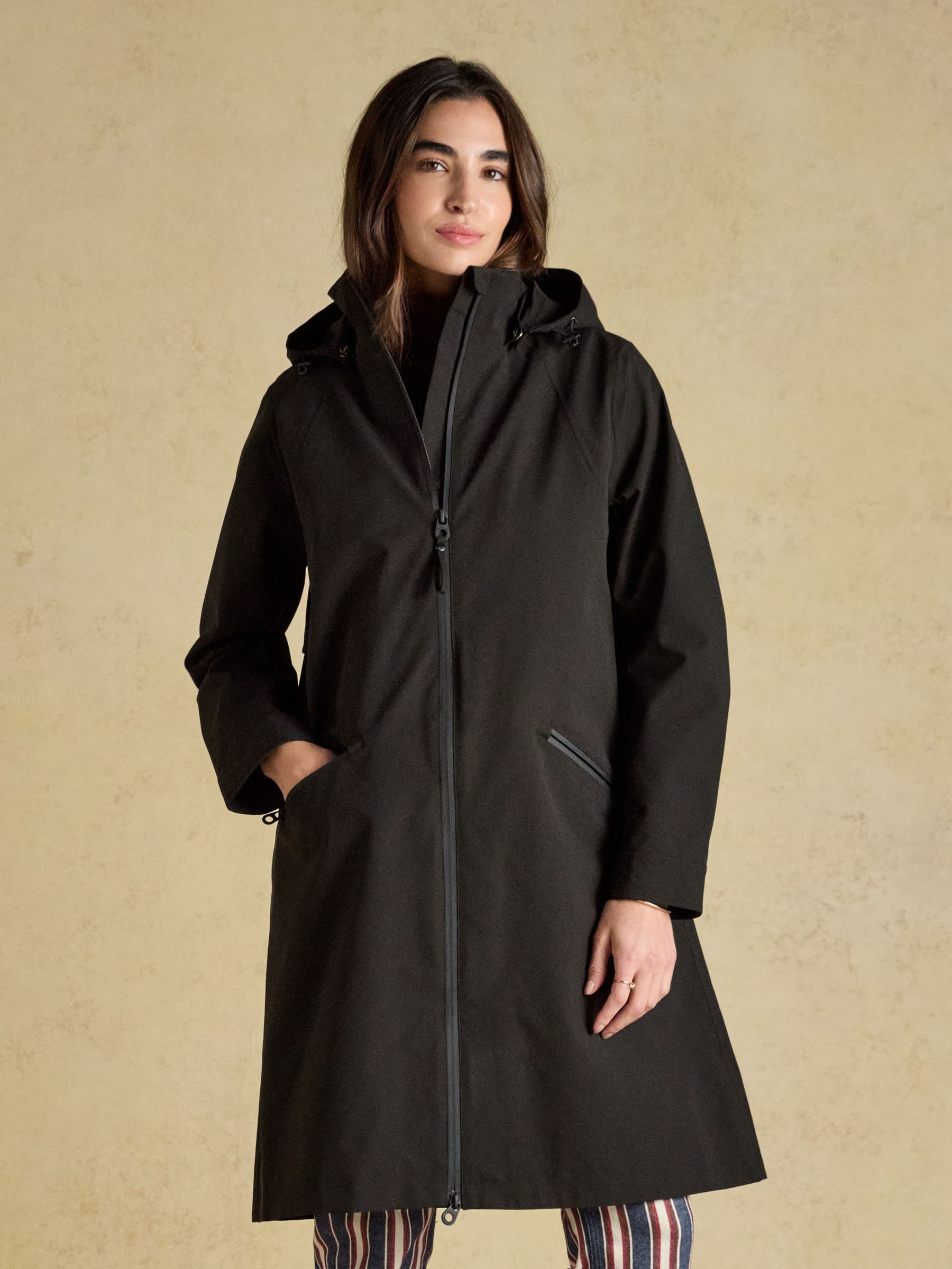 Rainaway Black Waterproof Longline Raincoat with Hood - Image 1 of 11