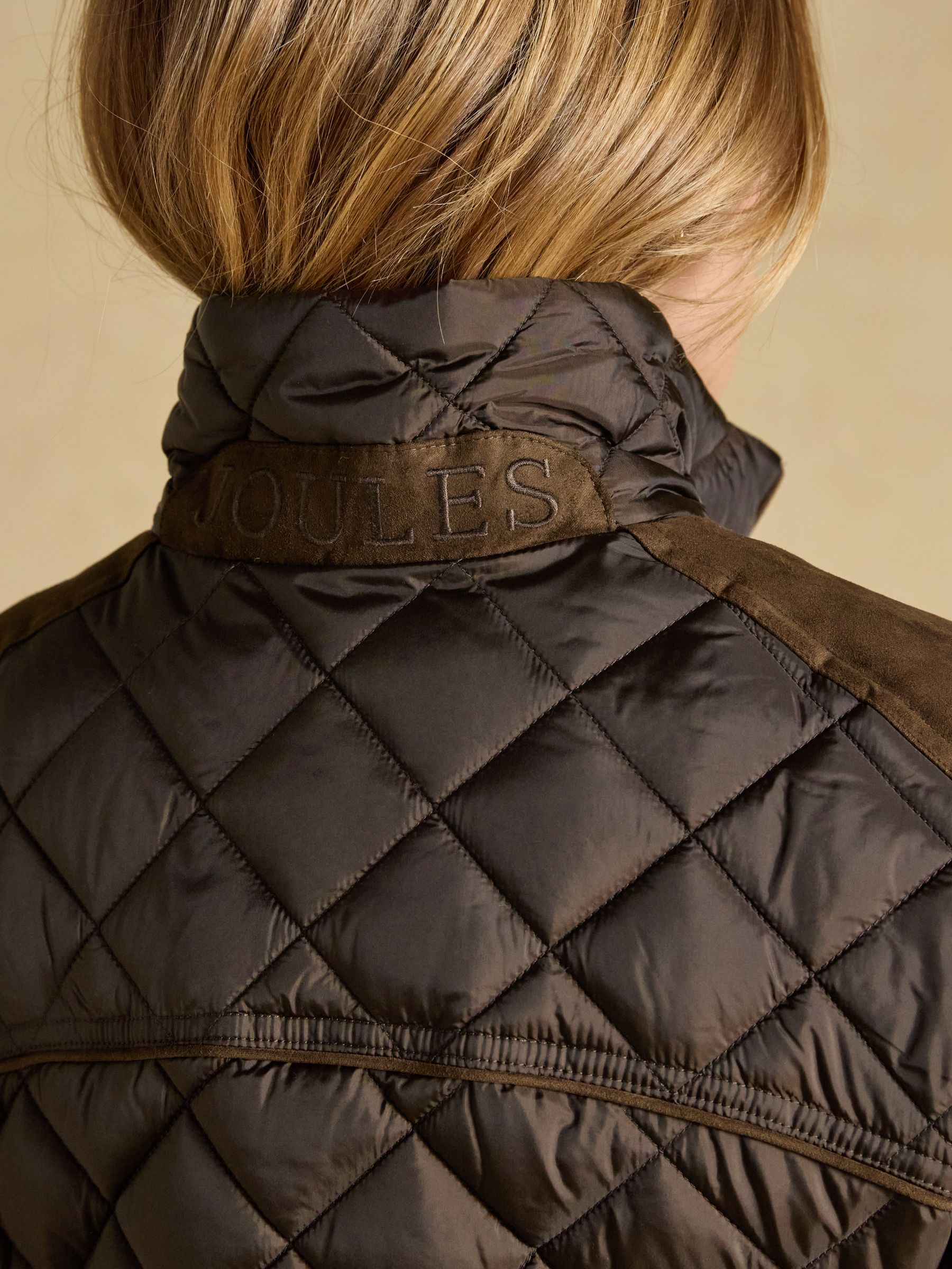 Braemar Luxe Chocolate Brown Showerproof Diamond Quilted Coat - Image 7 of 11